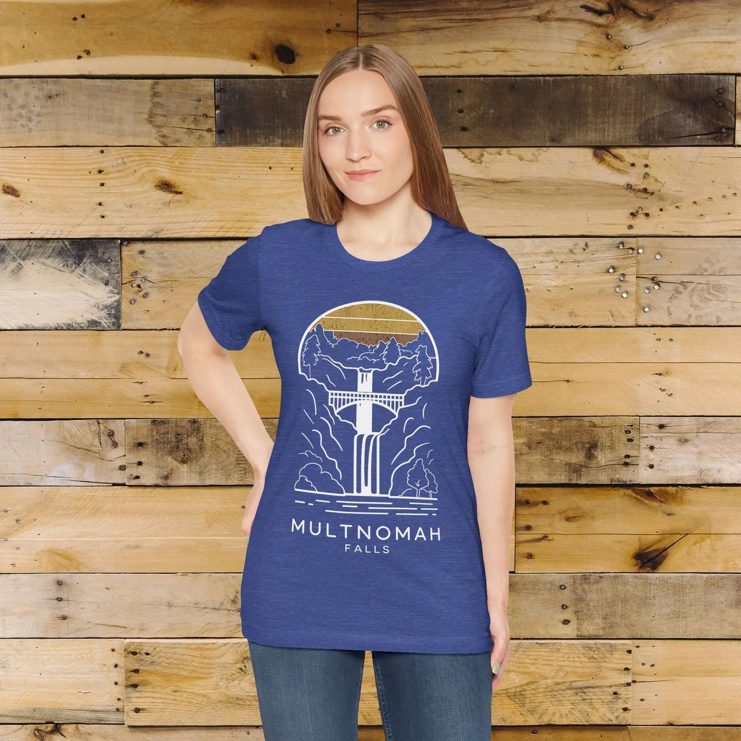 Multnomah Falls Oregon Unisex Fit Soft T-shirt River Gorge - Park Service Apparel