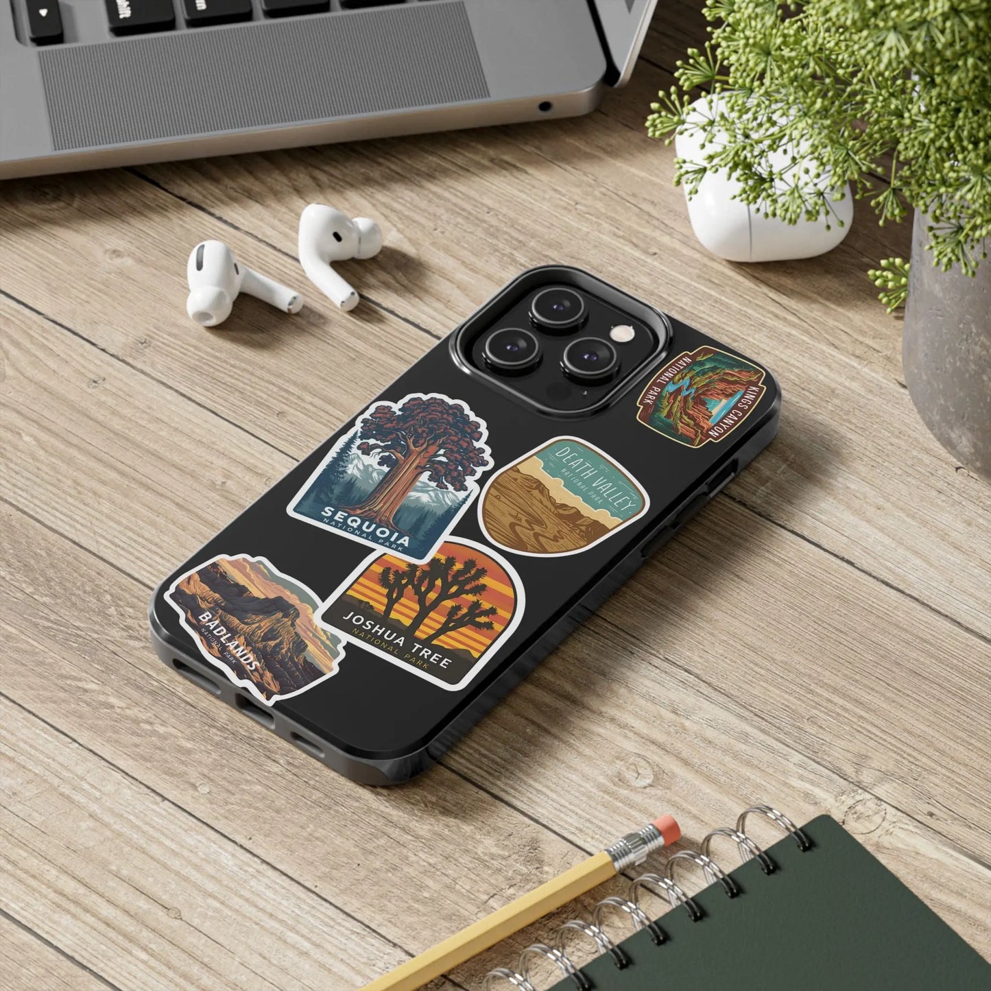 Custom National Park Sticker Style Printed Phone Case Personalize Your Phone Protector (iPhone 7-15) (Galaxy 21-24) - Park Service Apparel