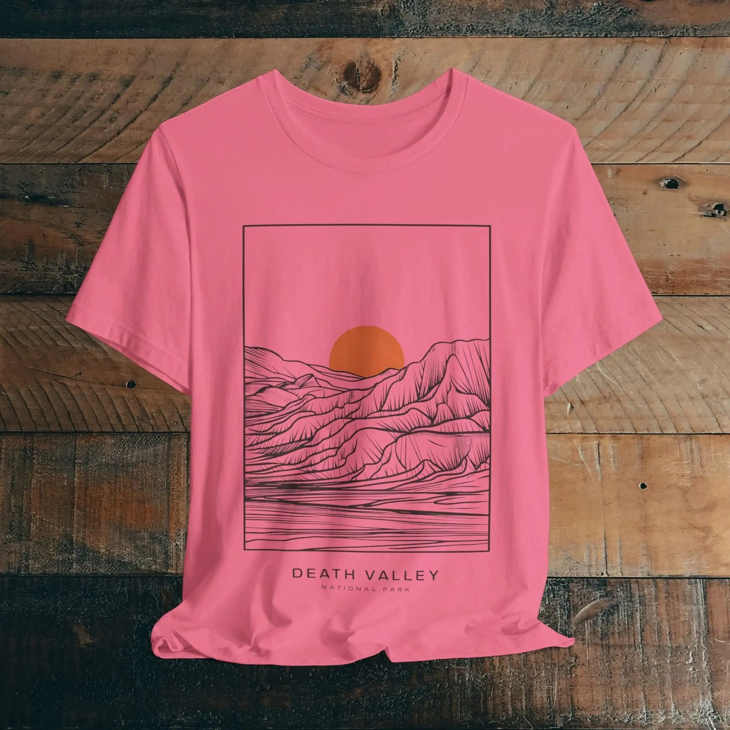 Death Valley National Park Desert Line Art Unisex Fit Soft T-Shirt - Park Service Apparel