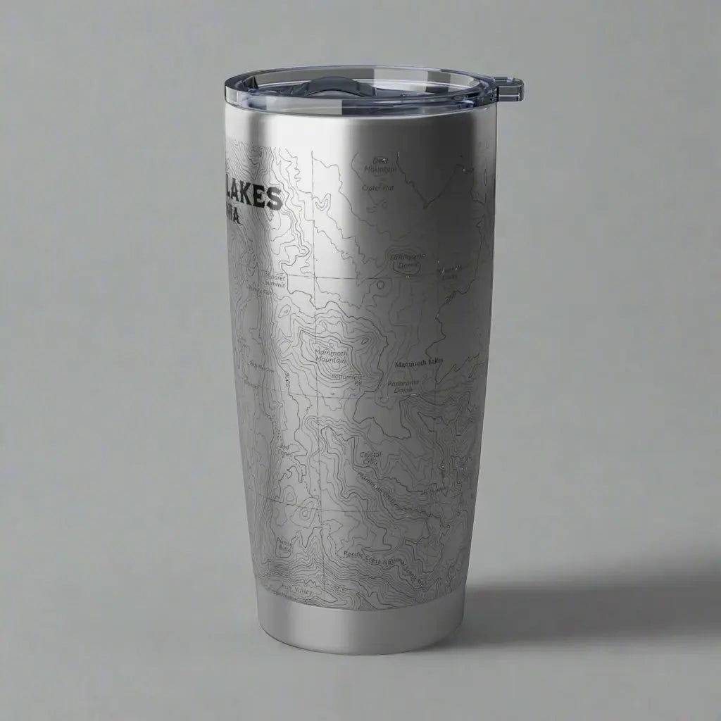 Mammoth Lakes California Topographic Tumbler 20oz USGS Map Print - Park Service Apparel