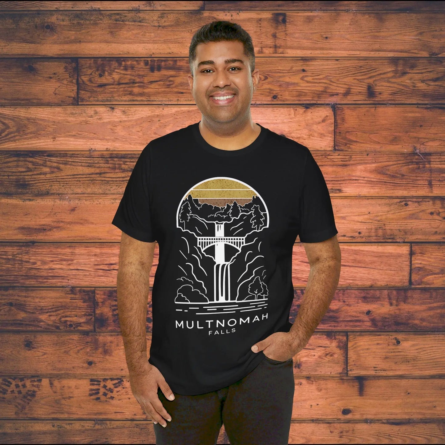 Multnomah Falls Oregon Unisex Fit Soft T-shirt River Gorge - Park Service Apparel