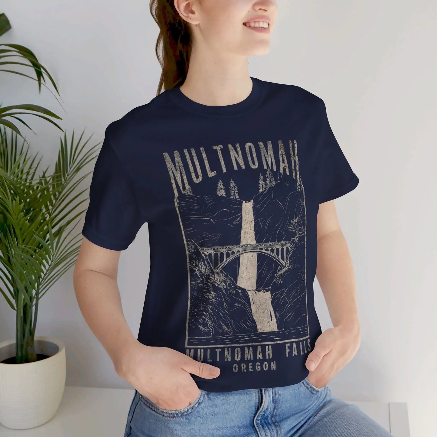 Multnomah Falls Oregon Unisex Fit Soft T-shirt - Park Service Apparel
