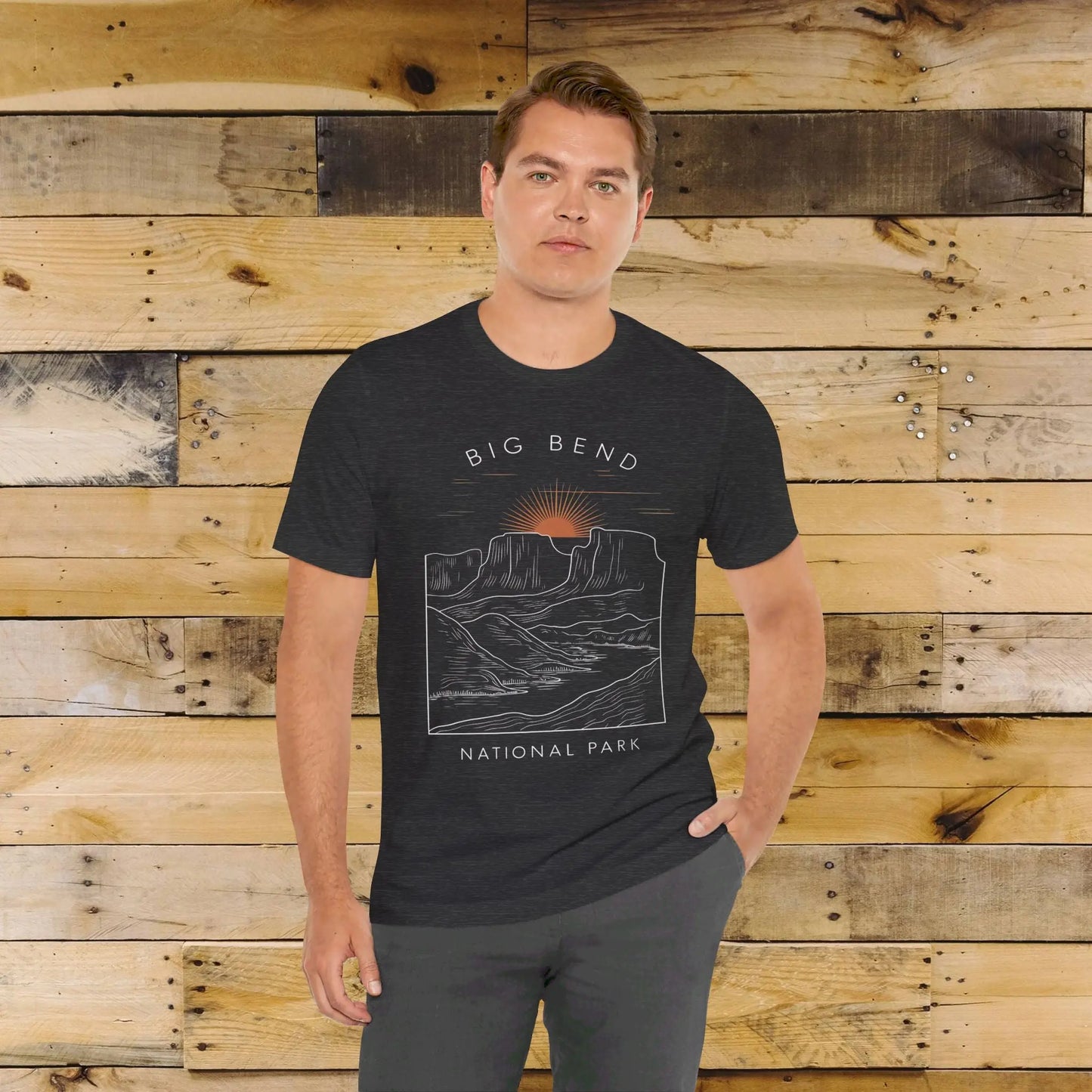 Big Bend National Park Unisex Fit Soft T-Shirt Sunrise Curving River - Park Service Apparel