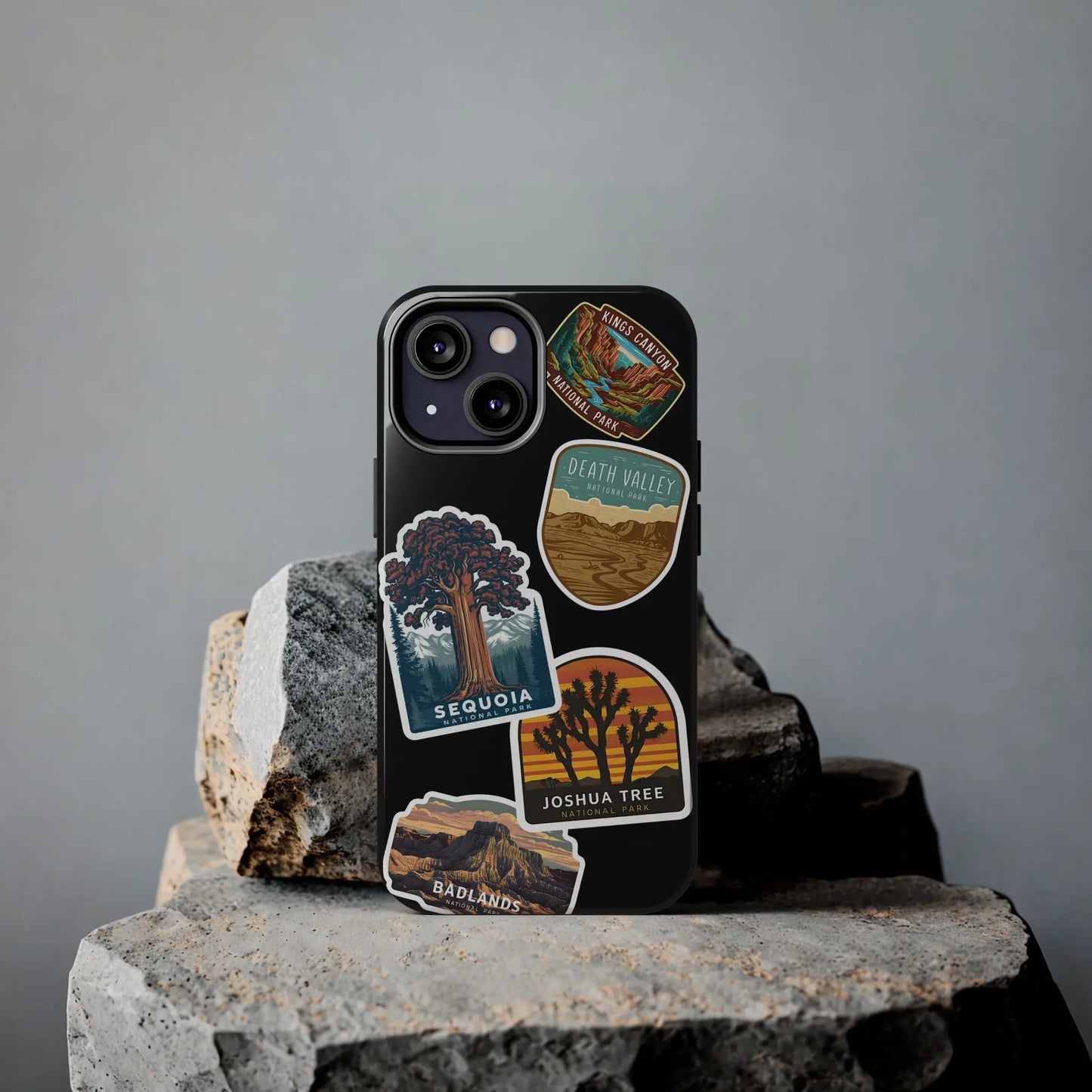 Custom National Park Sticker Style Printed Phone Case Personalize Your Phone Protector (iPhone 7-15) (Galaxy 21-24) - Park Service Apparel
