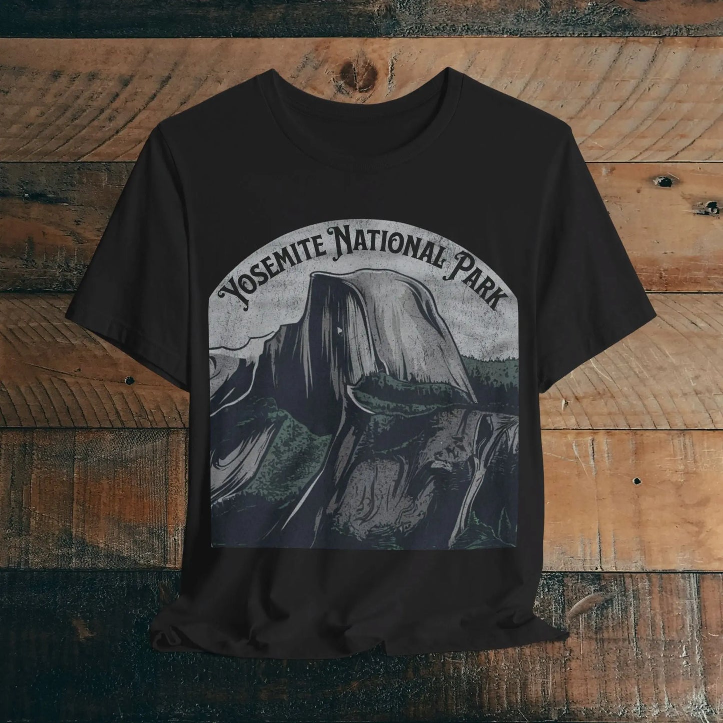 Yosemite National Park Art Unisex Fit Soft T-Shirt Half Dome Distressed - Park Service Apparel