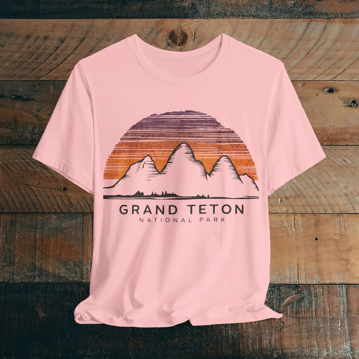 Grand Teton National Park Unisex Fit Soft T-Shirt Colorful Sky Art - Park Service Apparel
