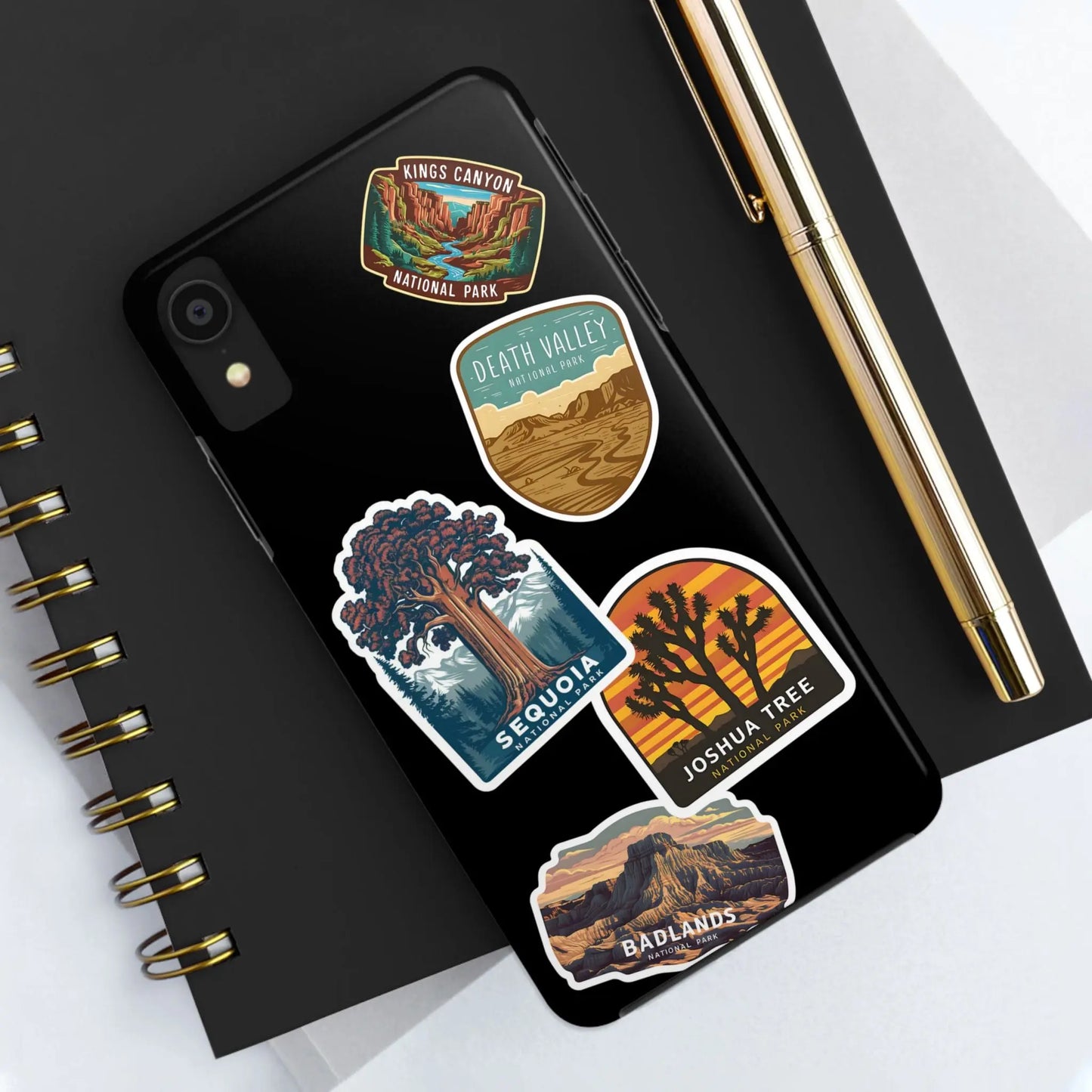 Custom National Park Sticker Style Printed Phone Case Personalize Your Phone Protector (iPhone 7-15) (Galaxy 21-24) - Park Service Apparel