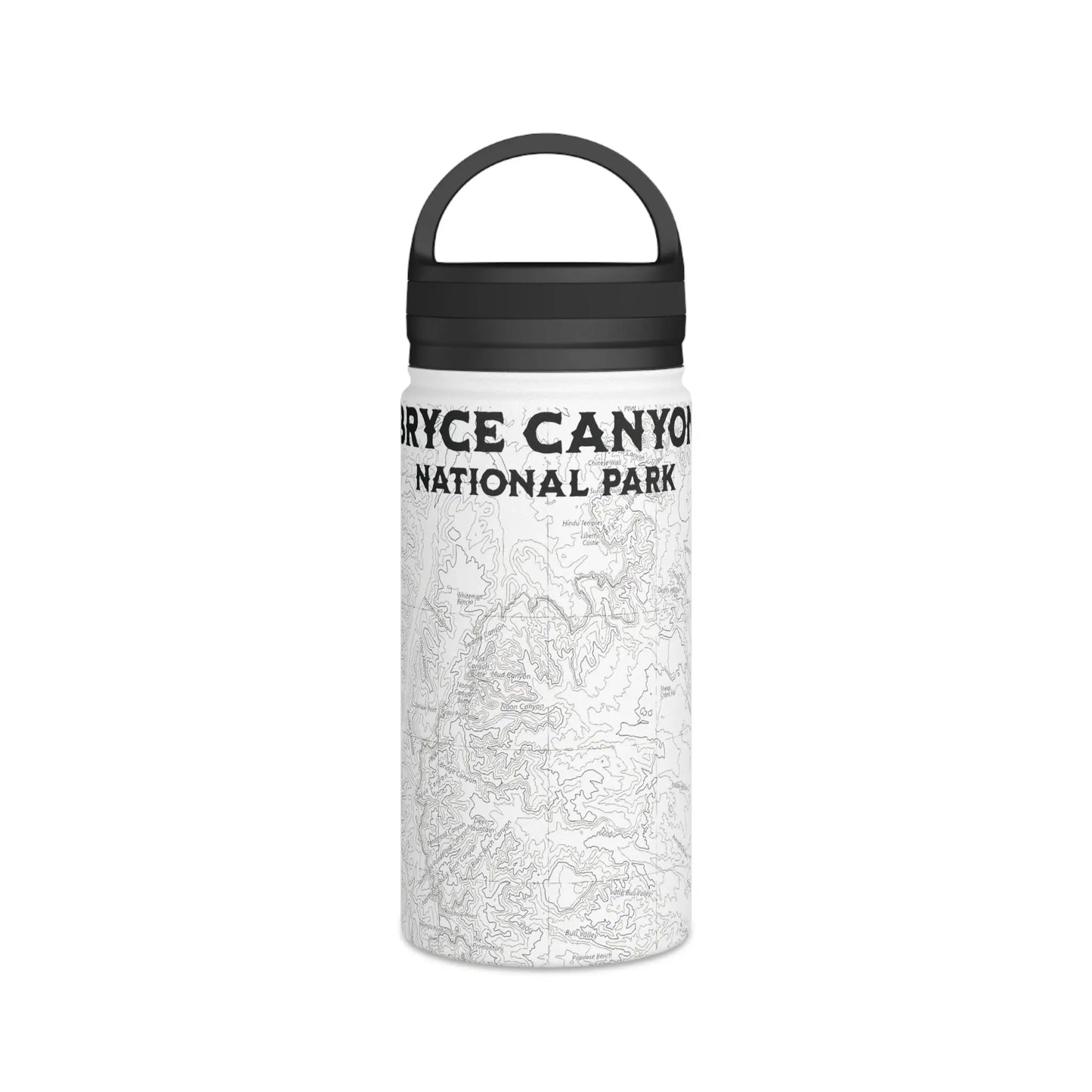 Bryce Canyon National Park Topographic Stainless Steel Water Bottle Handle Lid - Park Service Apparel