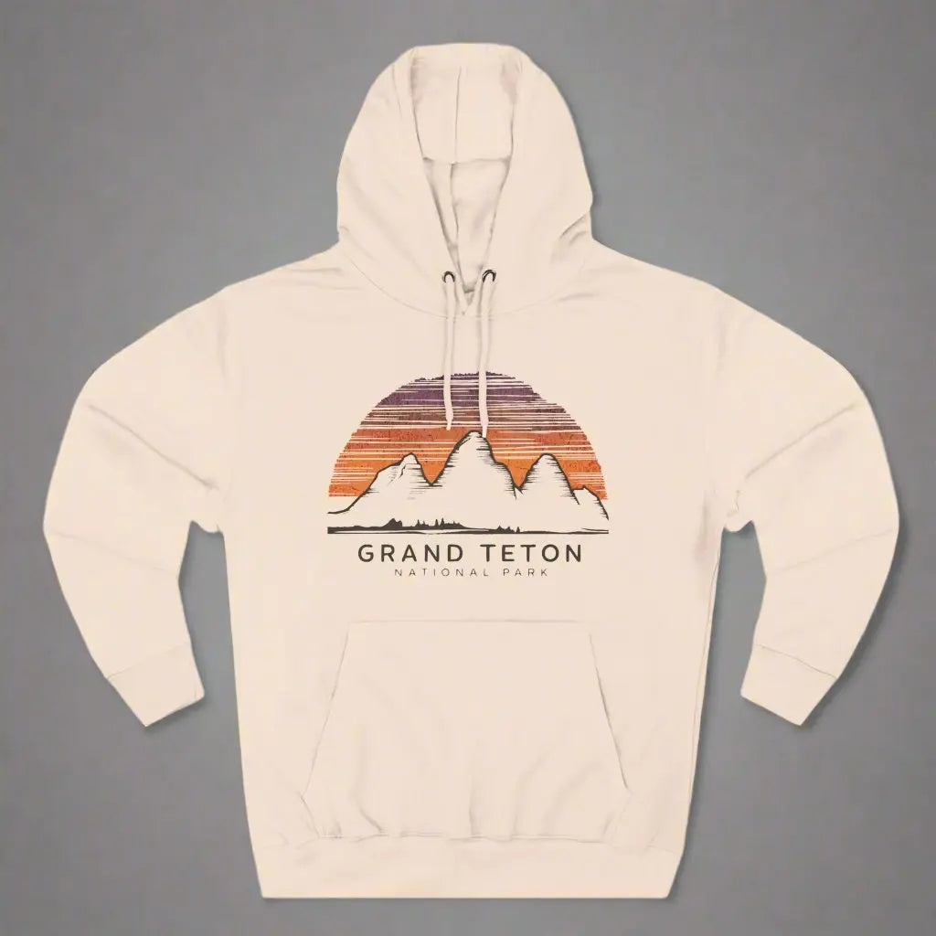 Grand Teton National Park Unisex Fit Fleece Hoodie Colorful Skyline - Park Service Apparel