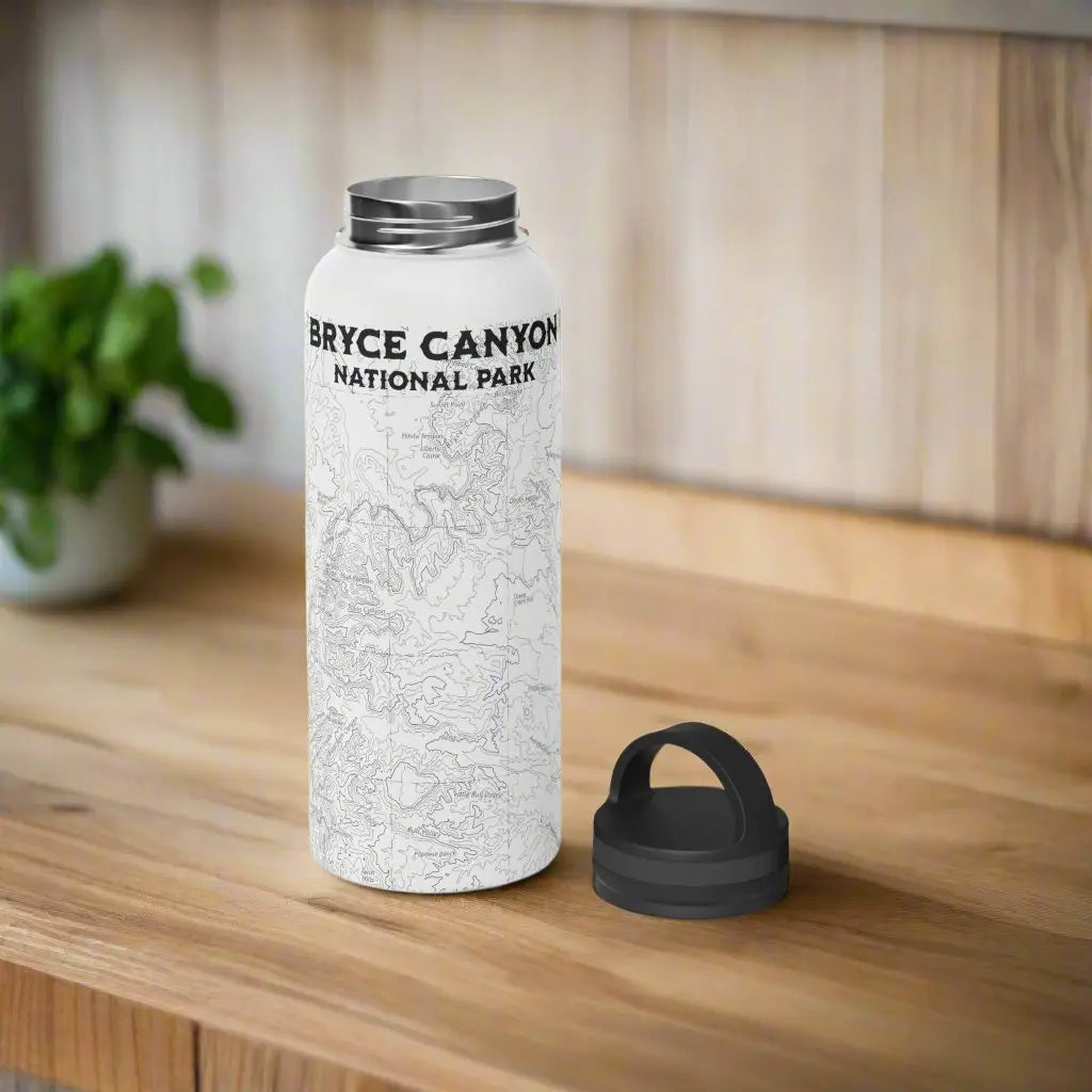 Bryce Canyon National Park Topographic Stainless Steel Water Bottle Handle Lid - Park Service Apparel