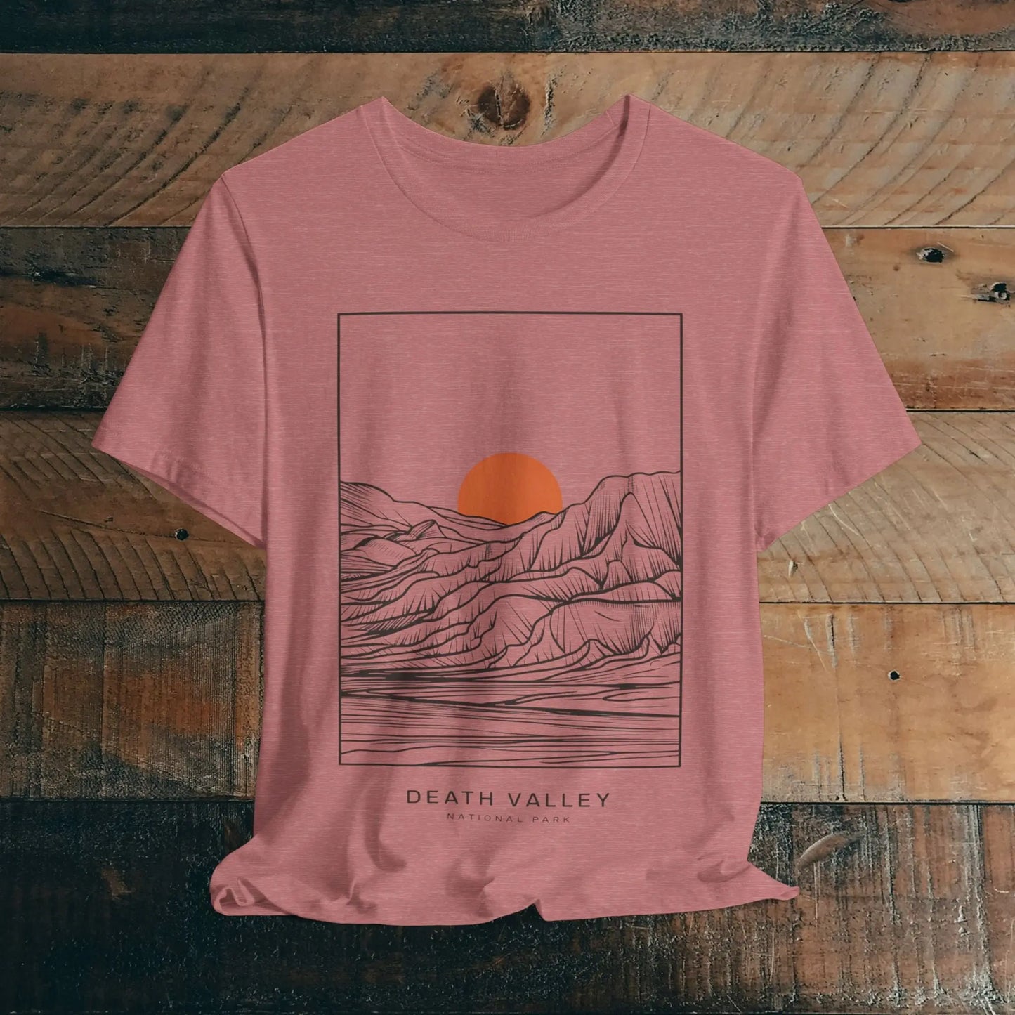 Death Valley National Park Desert Line Art Unisex Fit Soft T-Shirt - Park Service Apparel