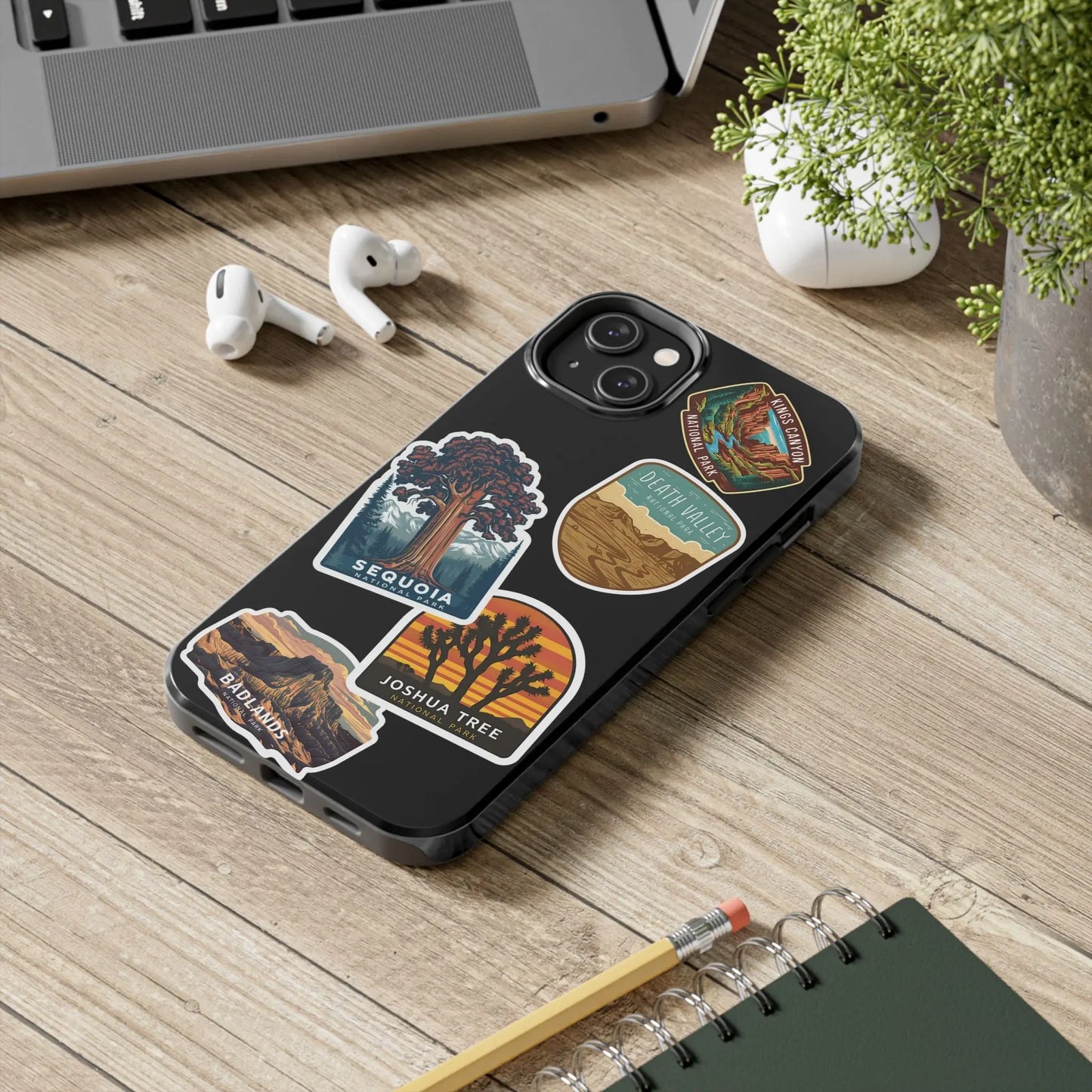 Custom National Park Sticker Style Printed Phone Case Personalize Your Phone Protector (iPhone 7-15) (Galaxy 21-24) - Park Service Apparel