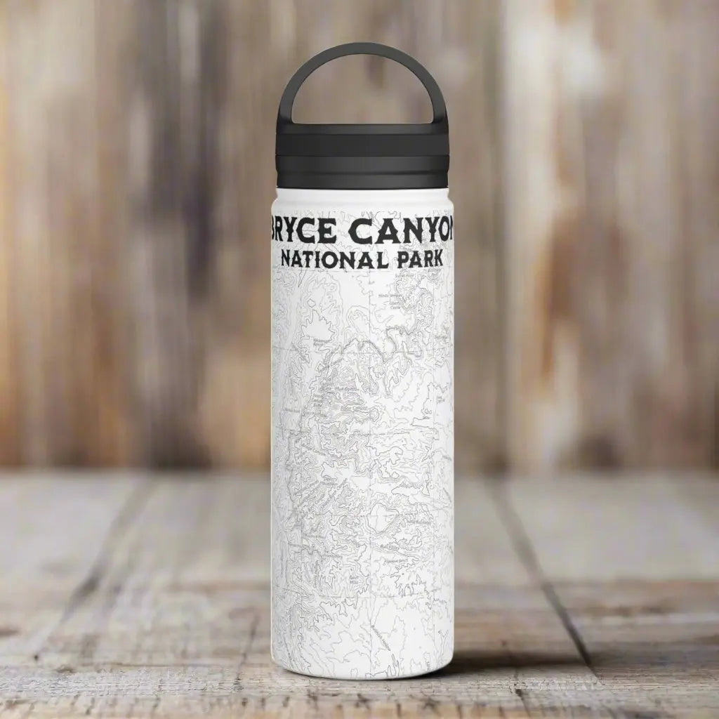Bryce Canyon National Park Topographic Stainless Steel Water Bottle Handle Lid - Park Service Apparel
