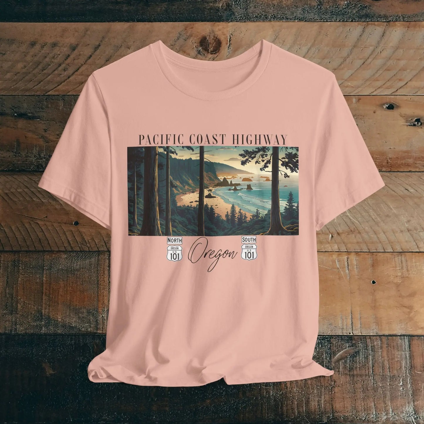 Oregon Coast Highway 101 Pacific Coast Highway Unisex Fit T-shirt PCH Tee - Park Service Apparel