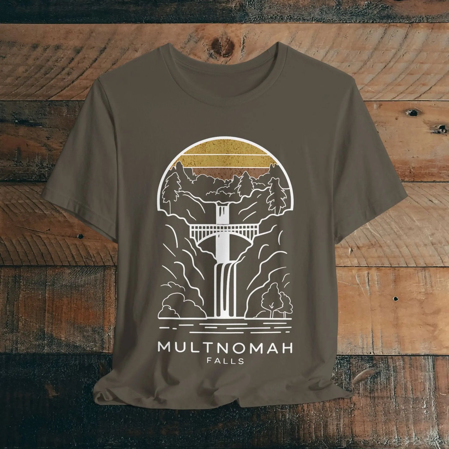 Multnomah Falls Oregon Unisex Fit Soft T-shirt River Gorge - Park Service Apparel