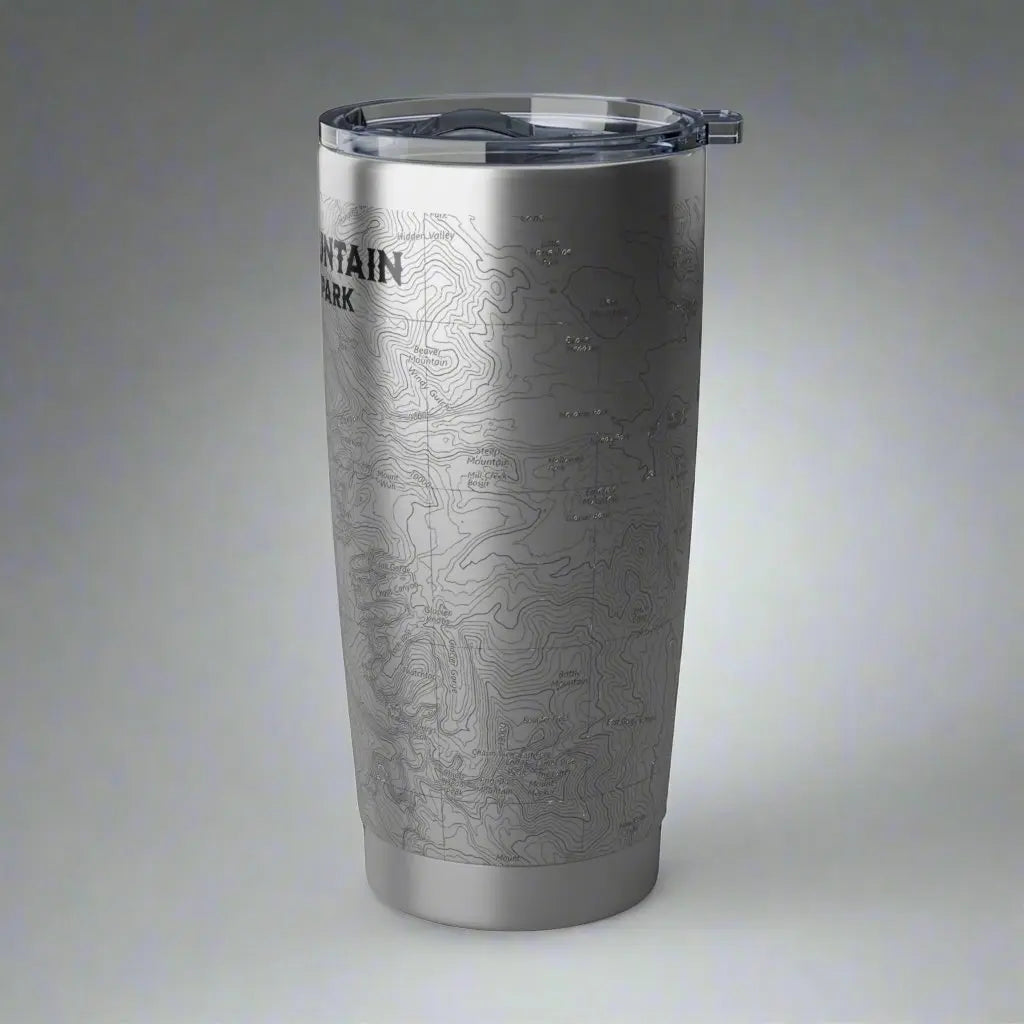 Rocky Mountain National Park Topographic Tumbler 20oz USGS Map Print - Park Service Apparel