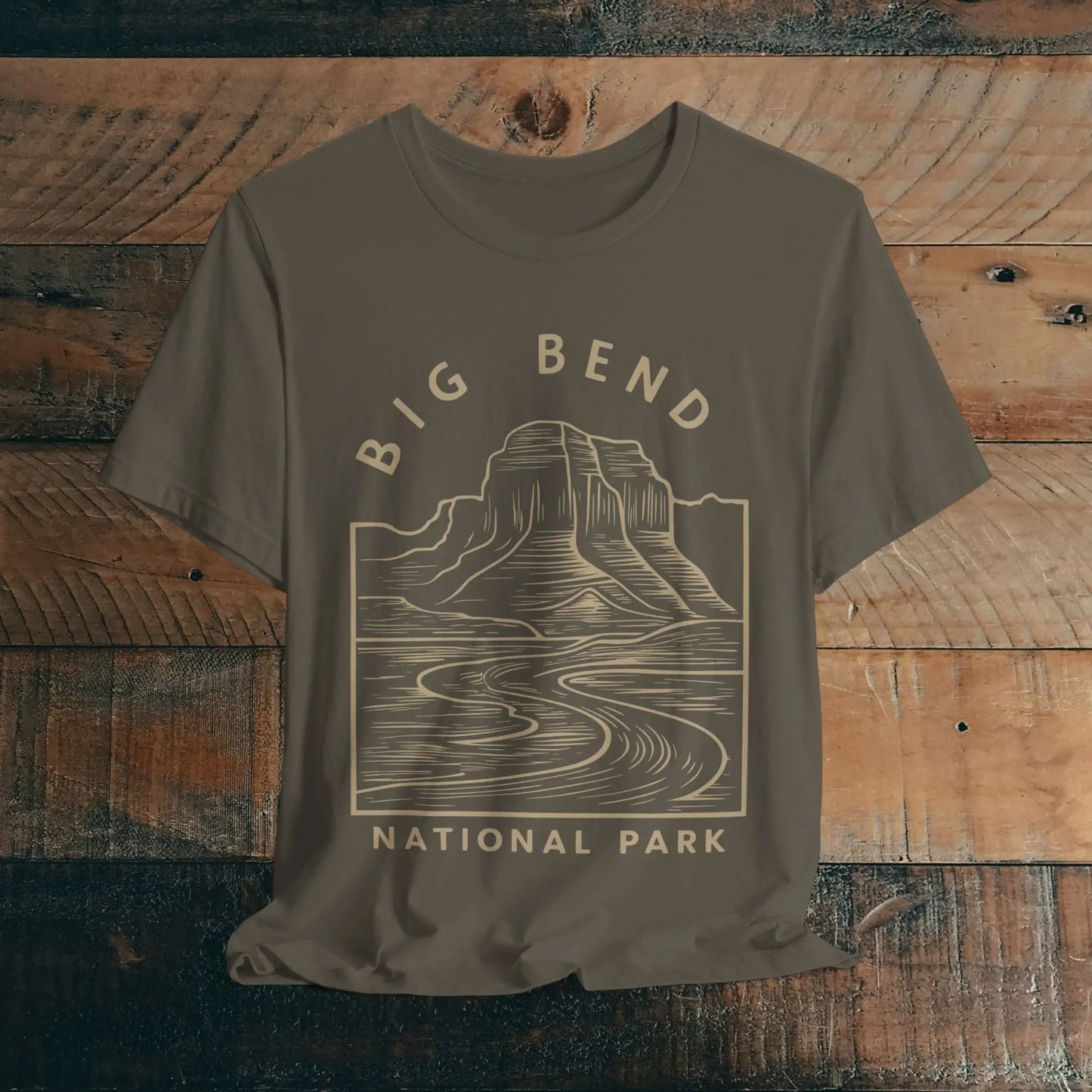 Big Bend National Park Unisex Fit Soft T-Shirt Curving River - Park Service Apparel