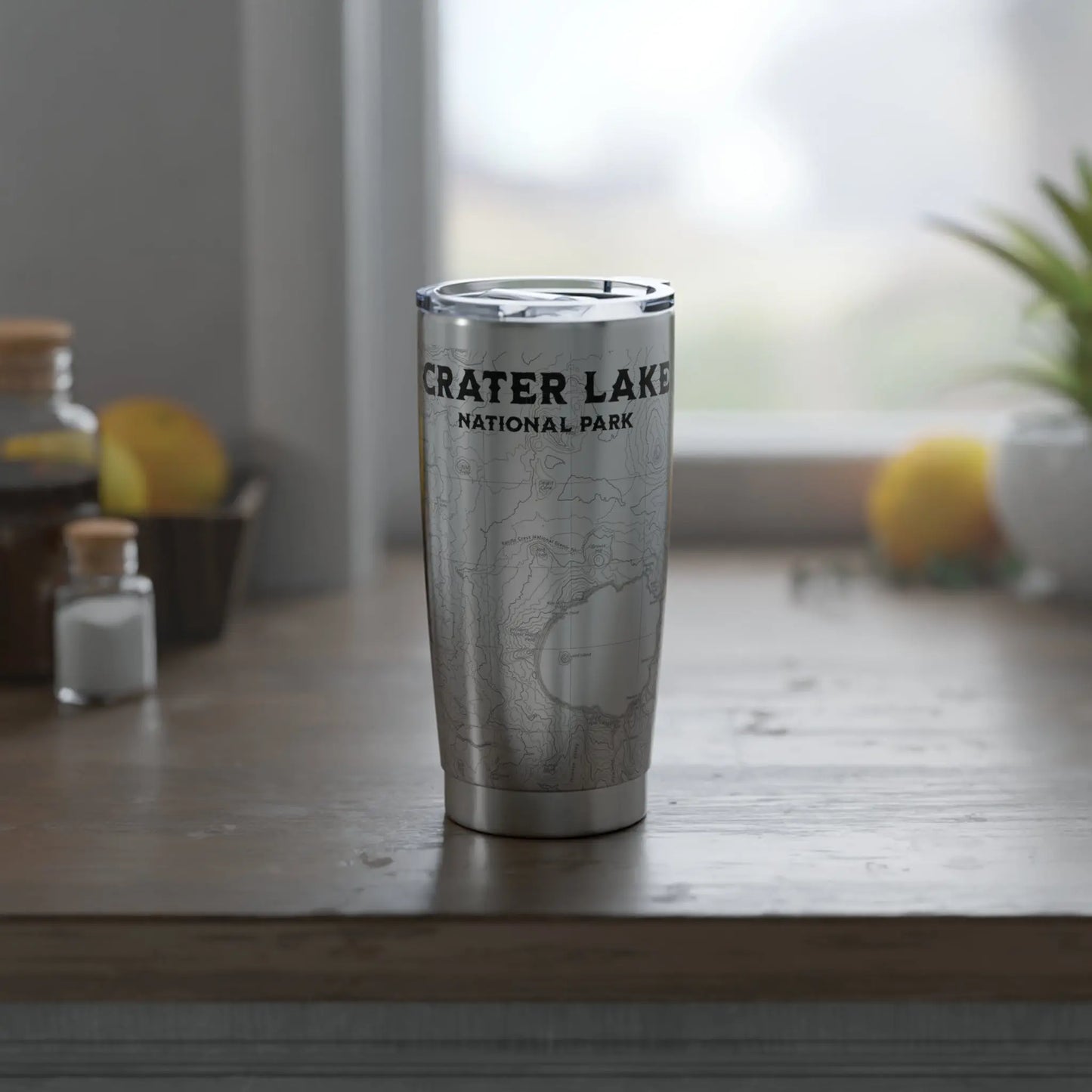 Crater Lake National Park Topographic Tumbler 20oz USGS Map Print - Park Service Apparel