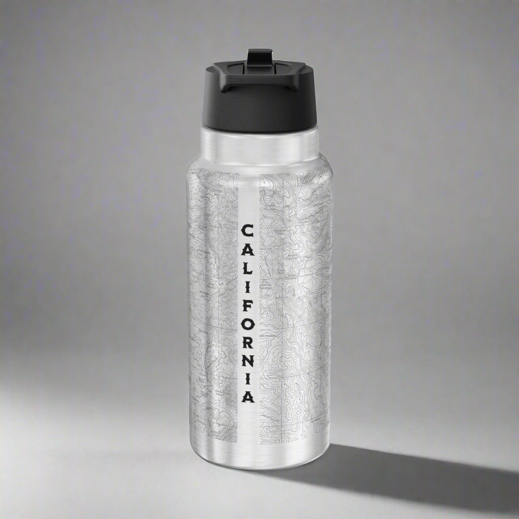 Sequoia National Park Topographic Insulated Water Bottle Tumbler 32oz Real USGS Topo Map