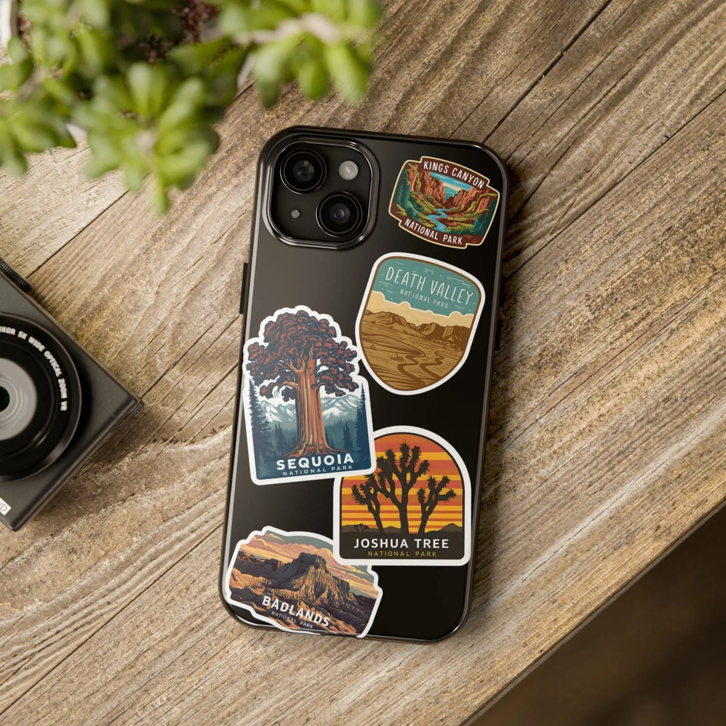 Custom National Park Sticker Style Printed Phone Case Personalize Your Phone Protector (iPhone 7-15) (Galaxy 21-24) - Park Service Apparel