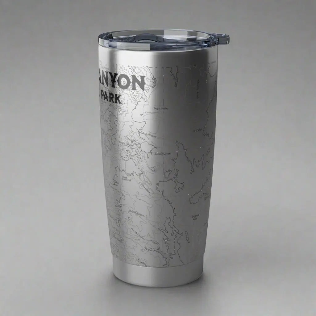 Bryce Canyon National Park Topographic Tumbler 20oz USGS Map Print - Park Service Apparel
