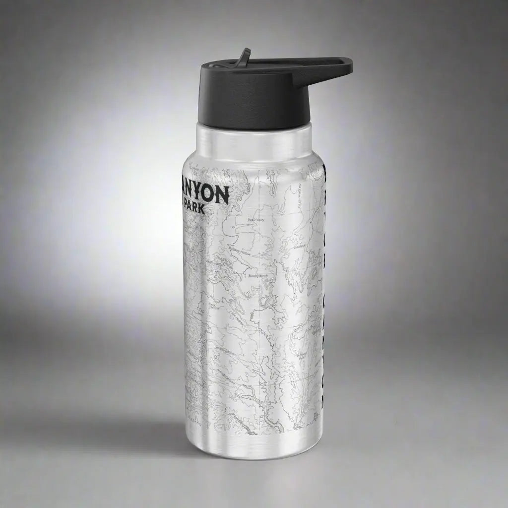 Bryce Canyon National Park Topographic Insulated Water Bottle Tumbler 32oz USGS Map Print - Park Service Apparel