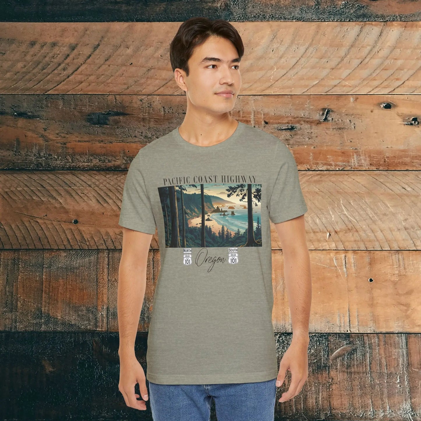 Oregon Coast Highway 101 Pacific Coast Highway Unisex Fit T-shirt PCH Tee - Park Service Apparel