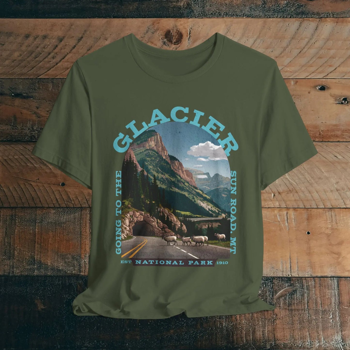 Glacier National Park Unisex Fit T-Shirt Going To The Sun Road Montana - Park Service Apparel