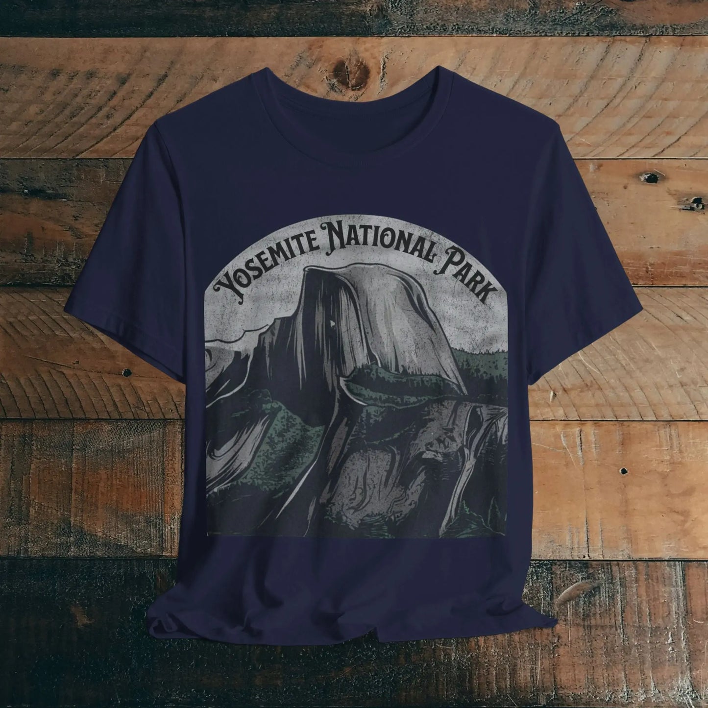 Yosemite National Park Art Unisex Fit Soft T-Shirt Half Dome Distressed - Park Service Apparel