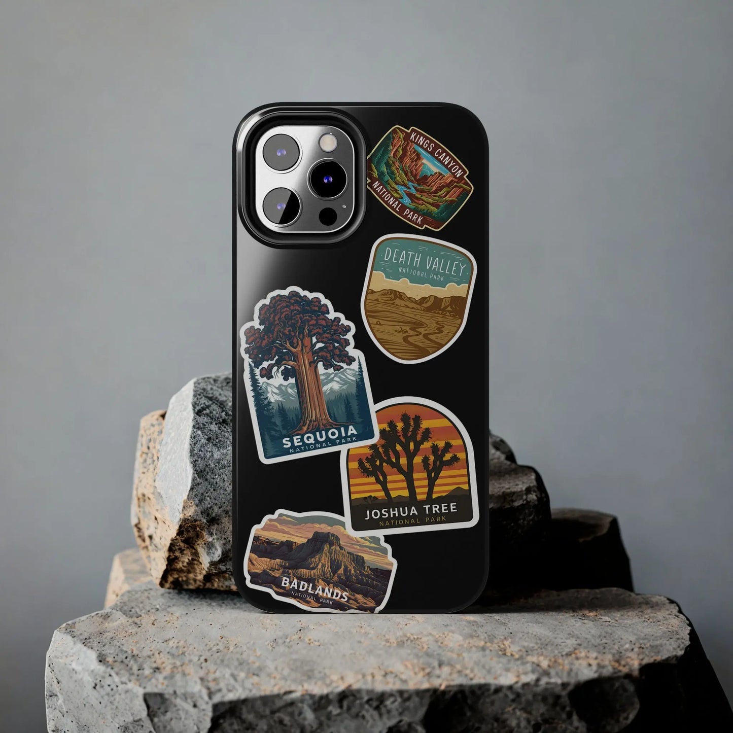 Custom National Park Sticker Style Printed Phone Case Personalize Your Phone Protector (iPhone 7-15) (Galaxy 21-24) - Park Service Apparel