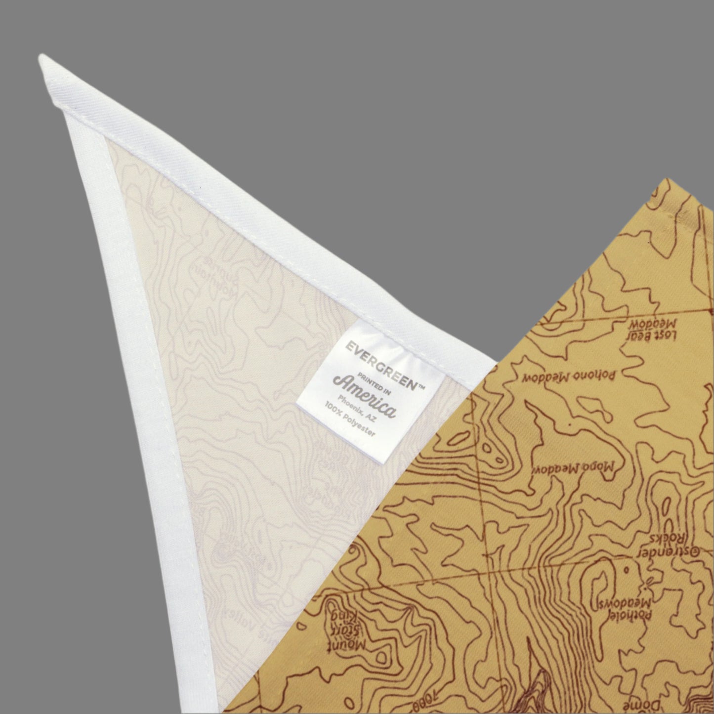Yosemite National Park Topographic Pet Bandanna