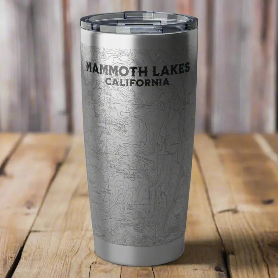 Mammoth Lakes California Topographic Tumbler 20oz USGS Map Print - Park Service Apparel