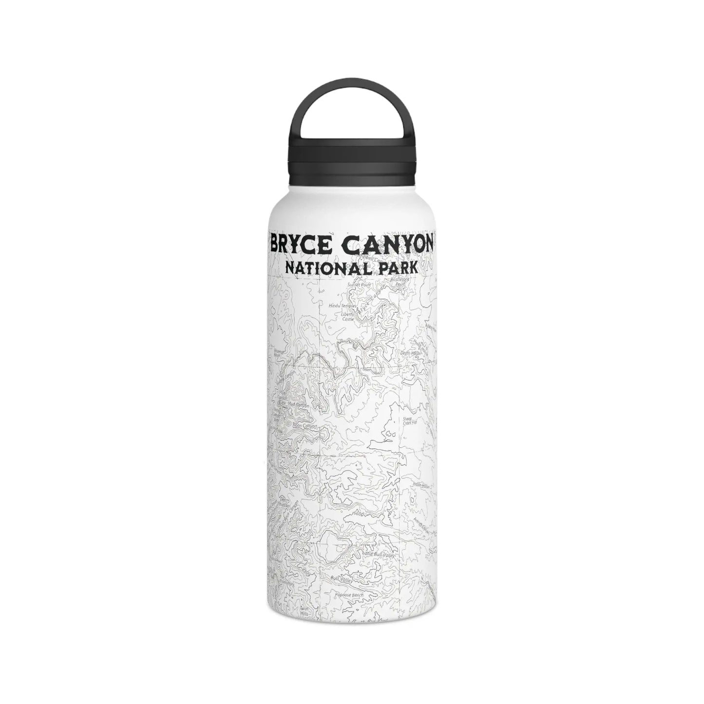 Bryce Canyon National Park Topographic Stainless Steel Water Bottle Handle Lid - Park Service Apparel