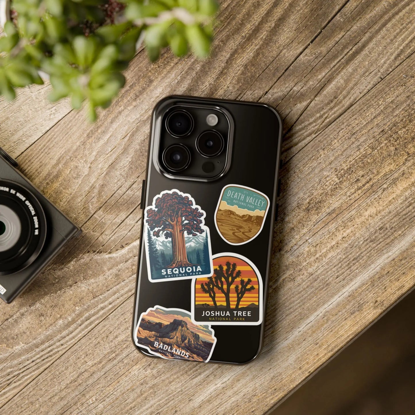 Custom National Park Sticker Style Printed Phone Case Personalize Your Phone Protector (iPhone 7-15) (Galaxy 21-24) - Park Service Apparel
