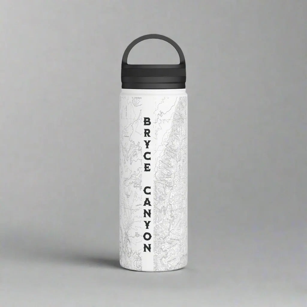 Bryce Canyon National Park Topographic Stainless Steel Water Bottle Handle Lid - Park Service Apparel
