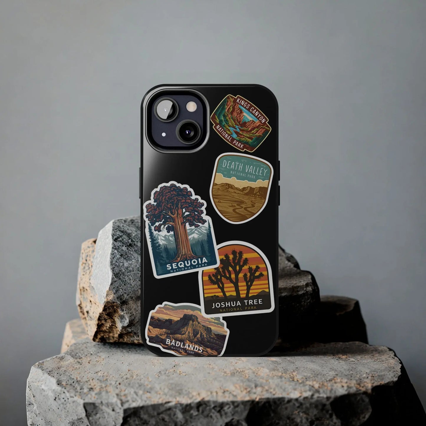 Custom National Park Sticker Style Printed Phone Case Personalize Your Phone Protector (iPhone 7-15) (Galaxy 21-24) - Park Service Apparel