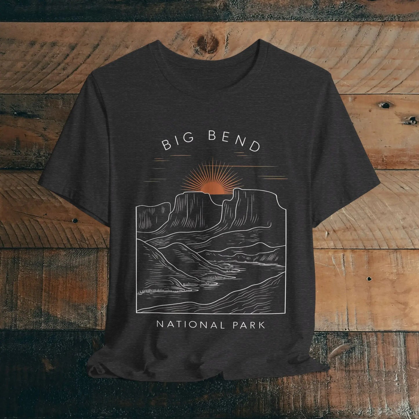 Big Bend National Park Unisex Fit Soft T-Shirt Sunrise Curving River - Park Service Apparel