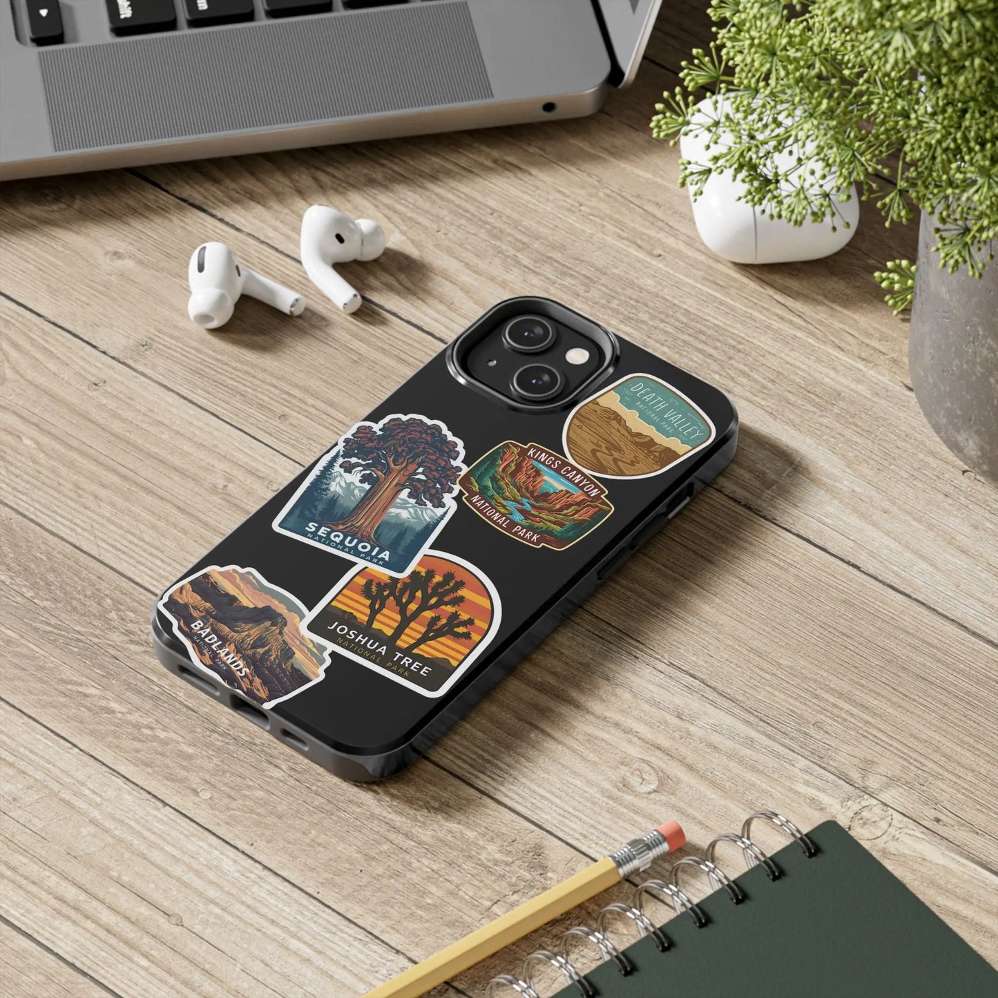 Custom National Park Sticker Style Printed Phone Case Personalize Your Phone Protector (iPhone 7-15) (Galaxy 21-24) - Park Service Apparel