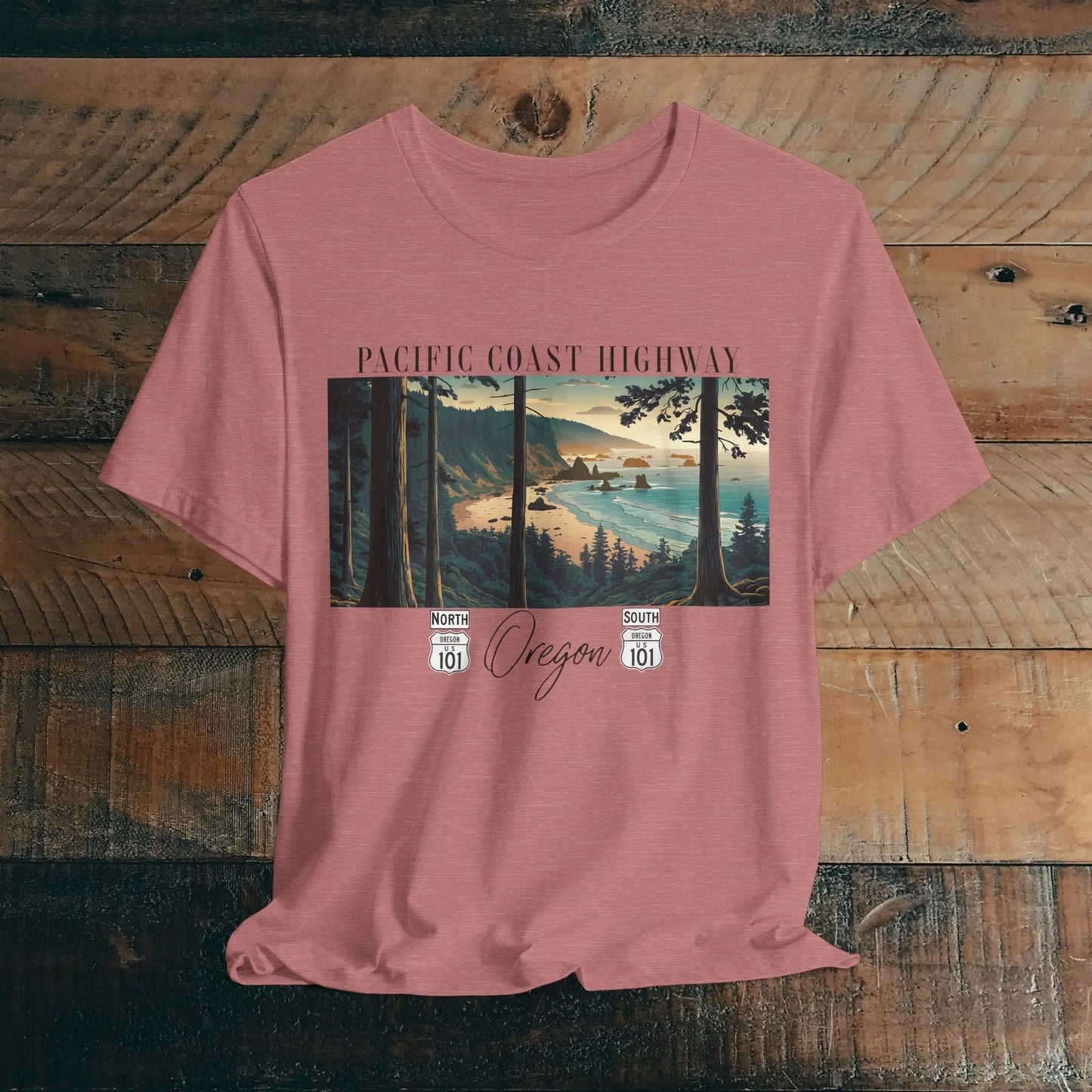 Oregon Coast Highway 101 Pacific Coast Highway Unisex Fit T-shirt PCH Tee - Park Service Apparel