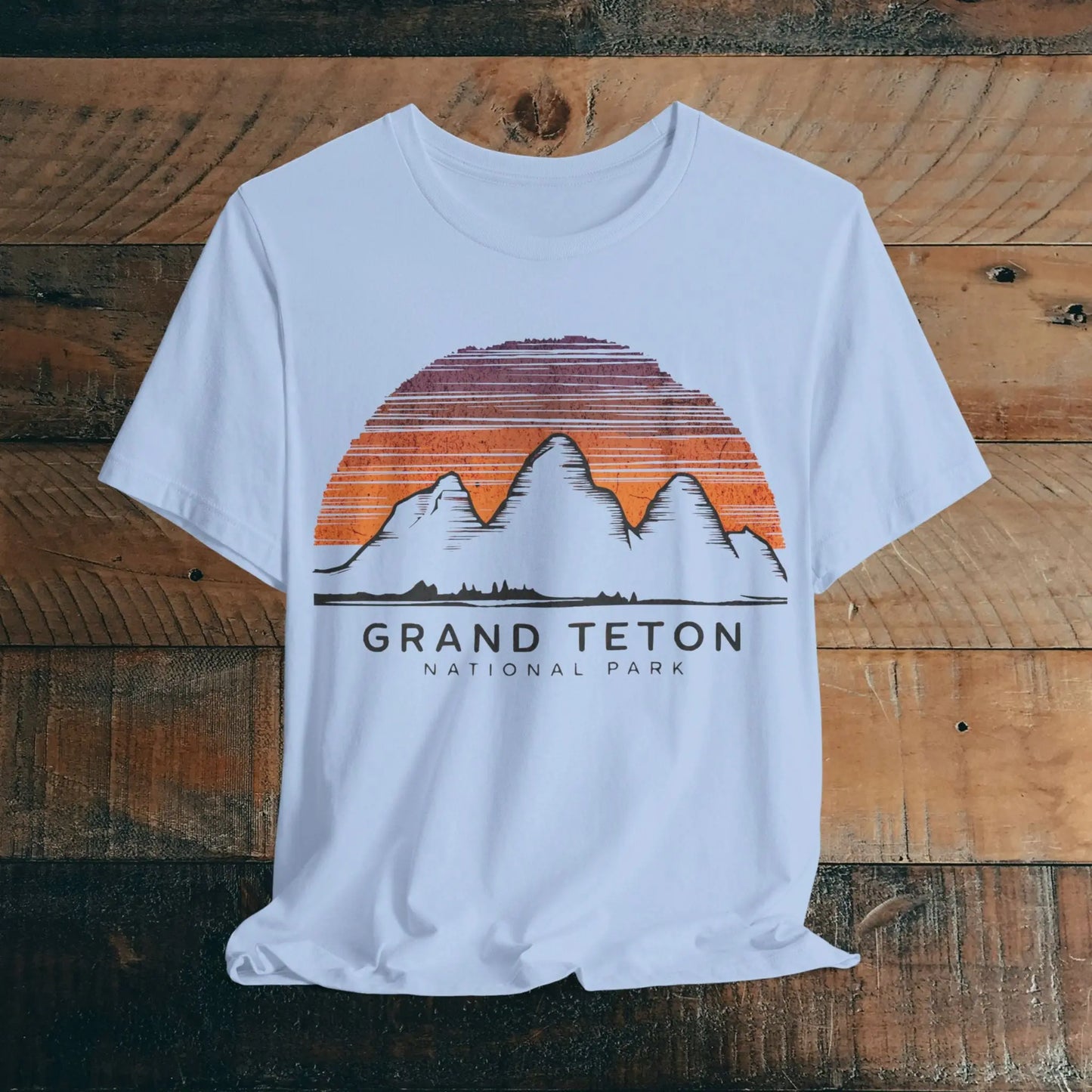 Grand Teton National Park Unisex Fit Soft T-Shirt Colorful Sky Art - Park Service Apparel