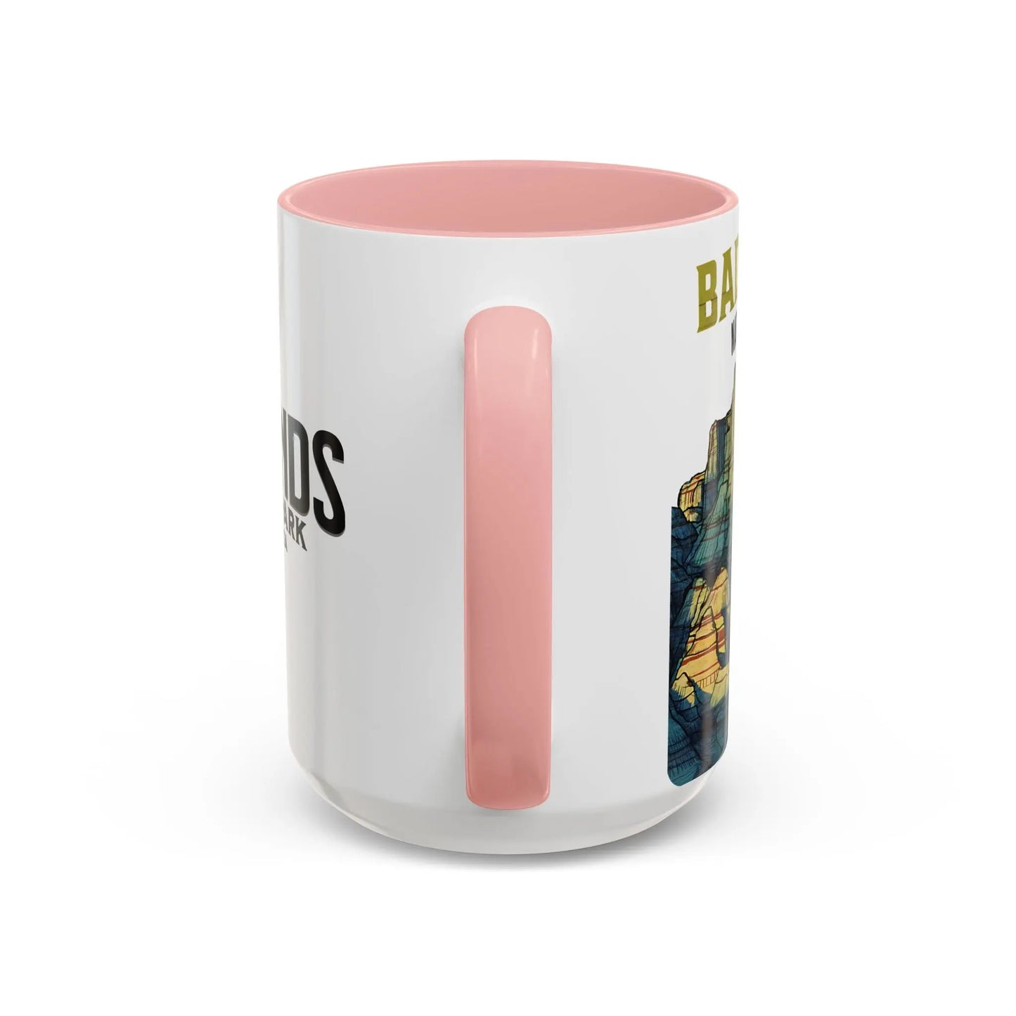 Badlands National Park Accent Coffee Mug 11oz 15oz Blue Black Pink Red Outdoor Inspired Ceramic Mug - Park Service Apparel