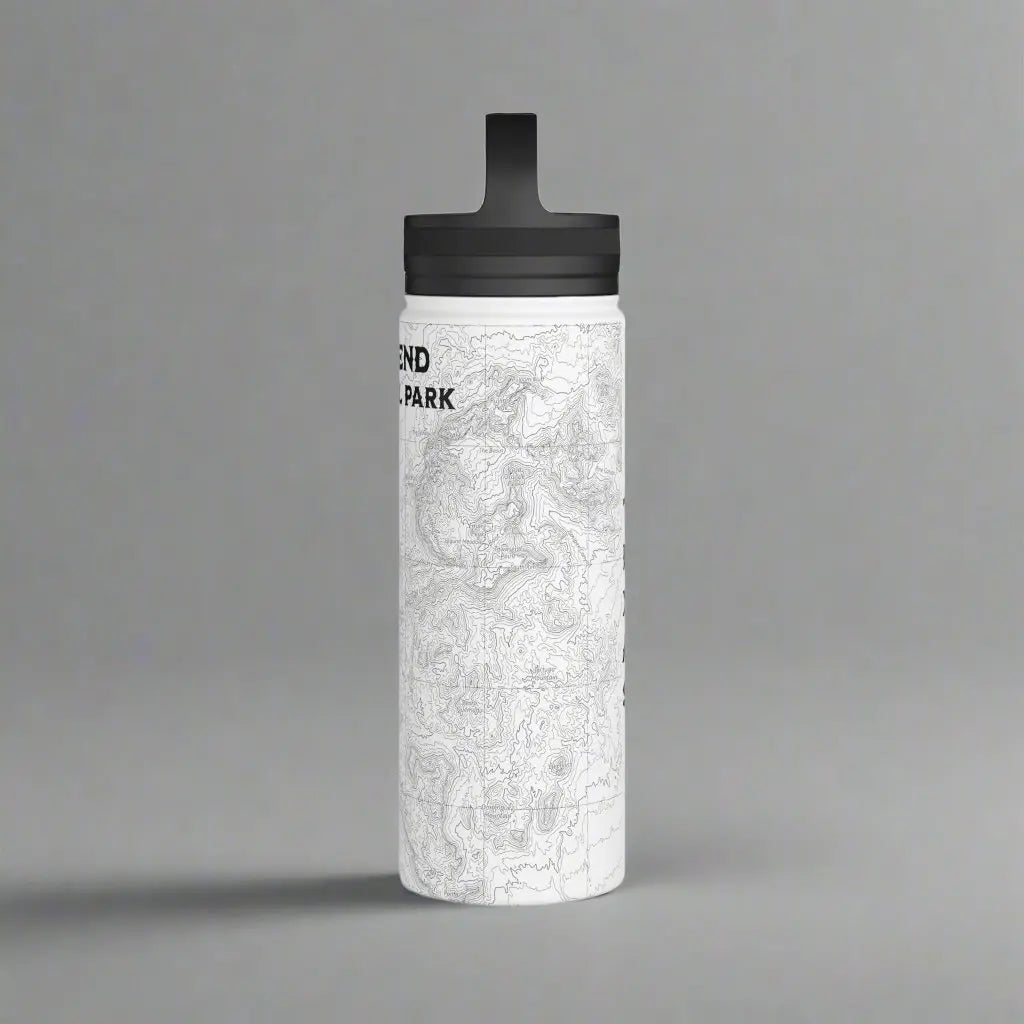 Big Bend National Park Topographic Stainless Steel Water Bottle Handle Lid Texas - Park Service Apparel