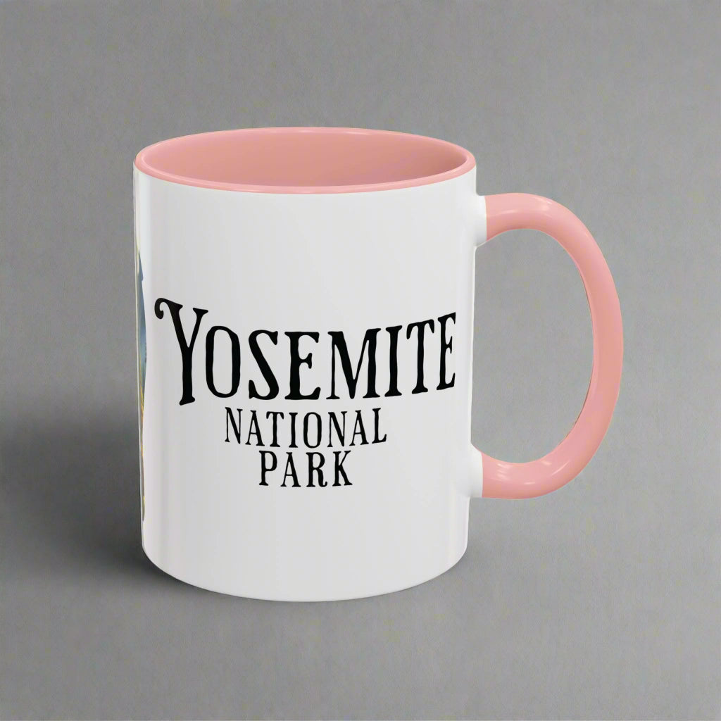 Yosemite National Park Colored Coffee Mug 11oz 15oz Waterfall Bear Printify