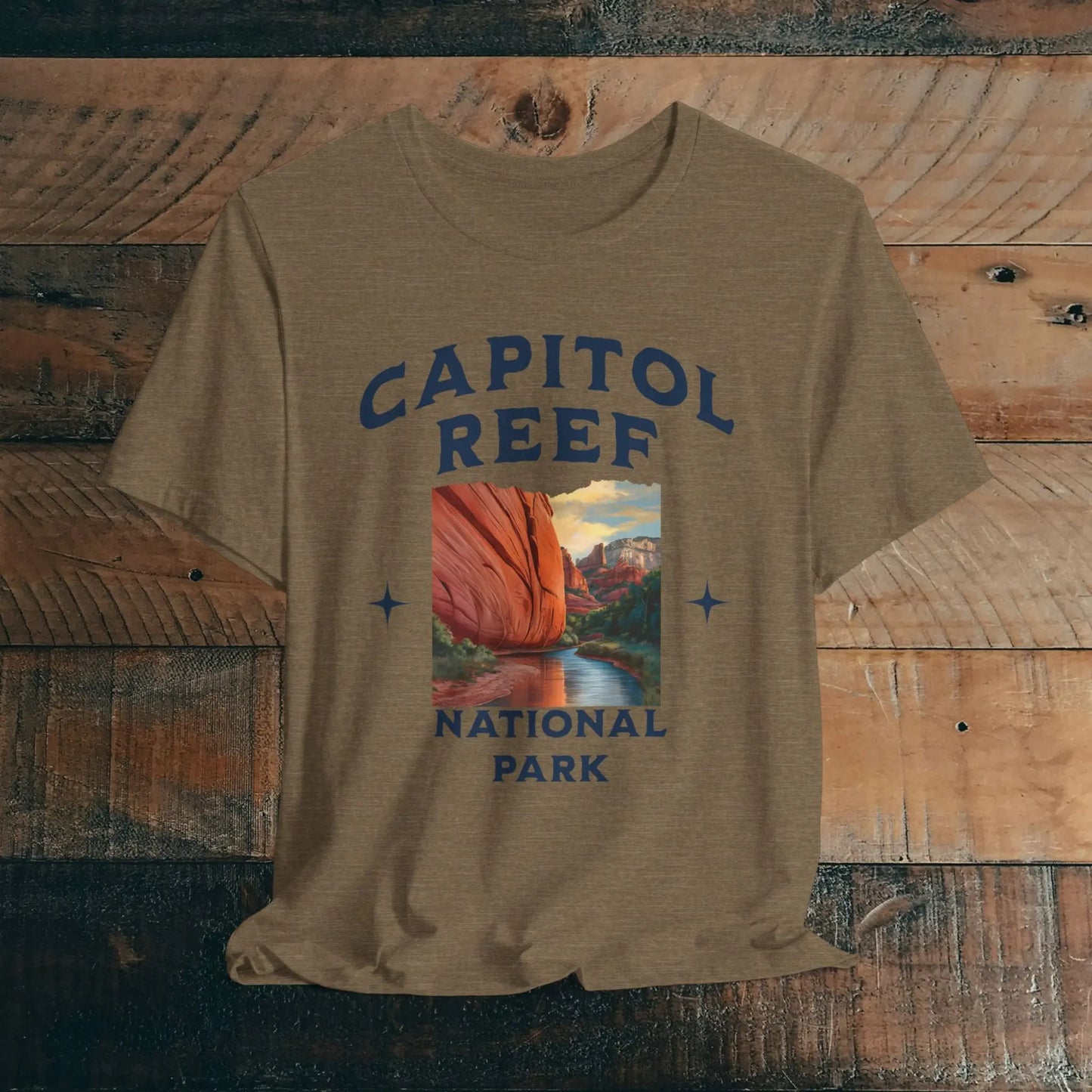 Capitol Reef National Park Unisex Fit Soft Tee River Red Rock T-Shirt - Park Service Apparel