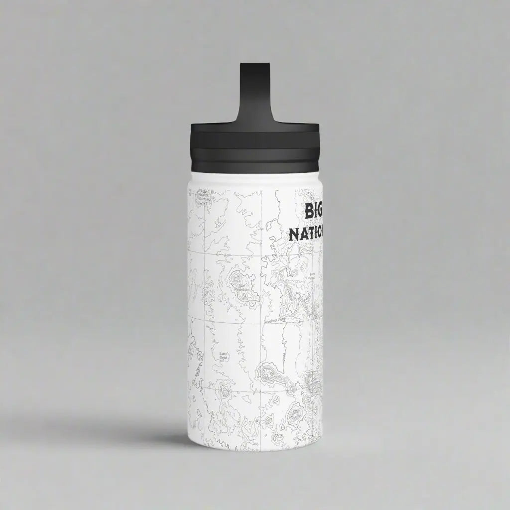 Big Bend National Park Topographic Stainless Steel Water Bottle Handle Lid Texas - Park Service Apparel