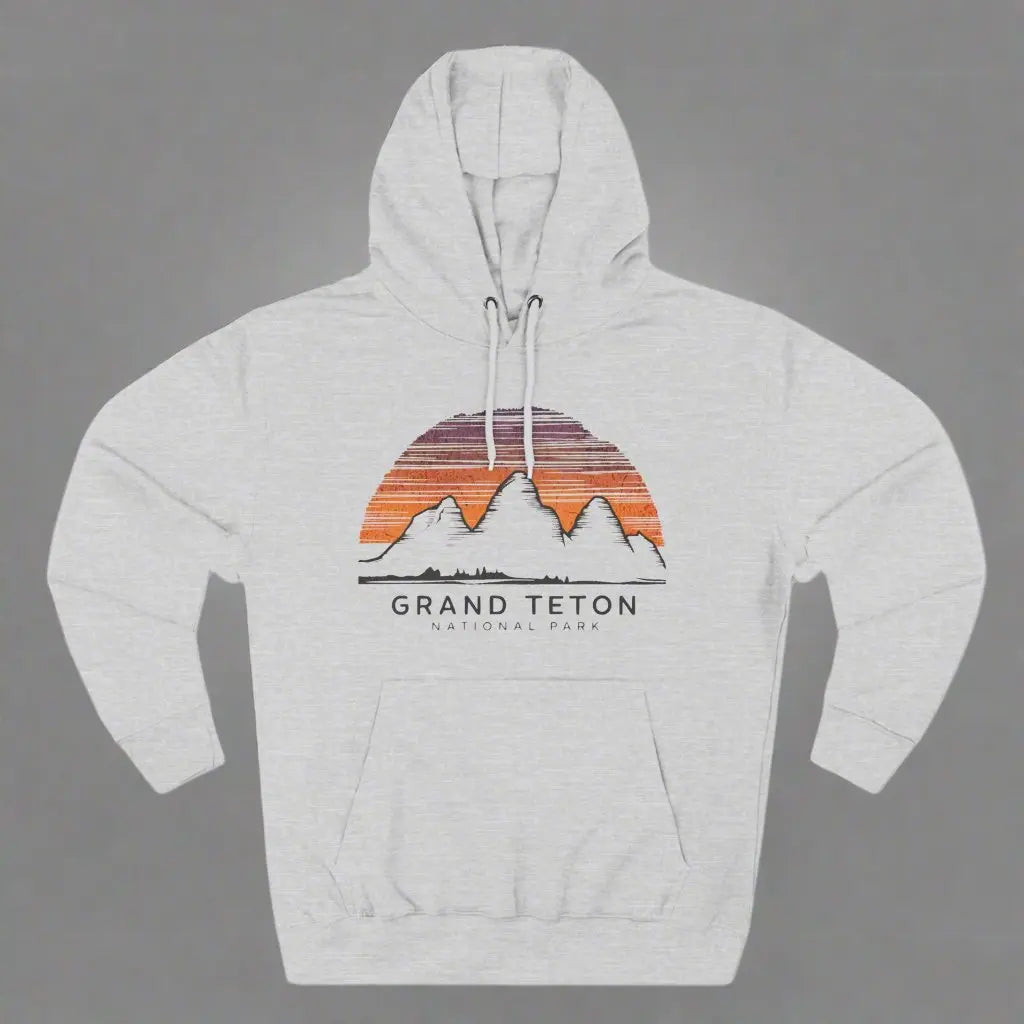Grand Teton National Park Unisex Fit Fleece Hoodie Colorful Skyline - Park Service Apparel