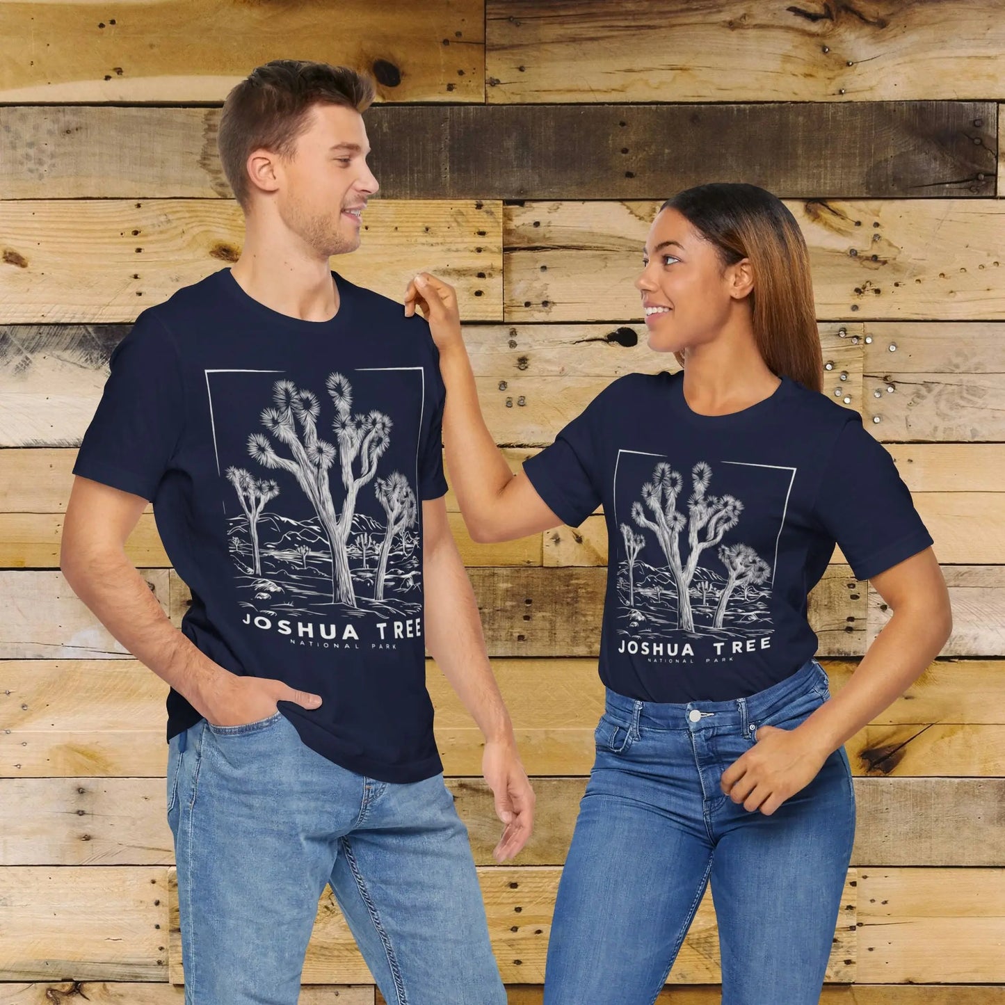 Joshua Tree National Park Unisex Fit Soft T-Shirt Desert Line Art - Park Service Apparel