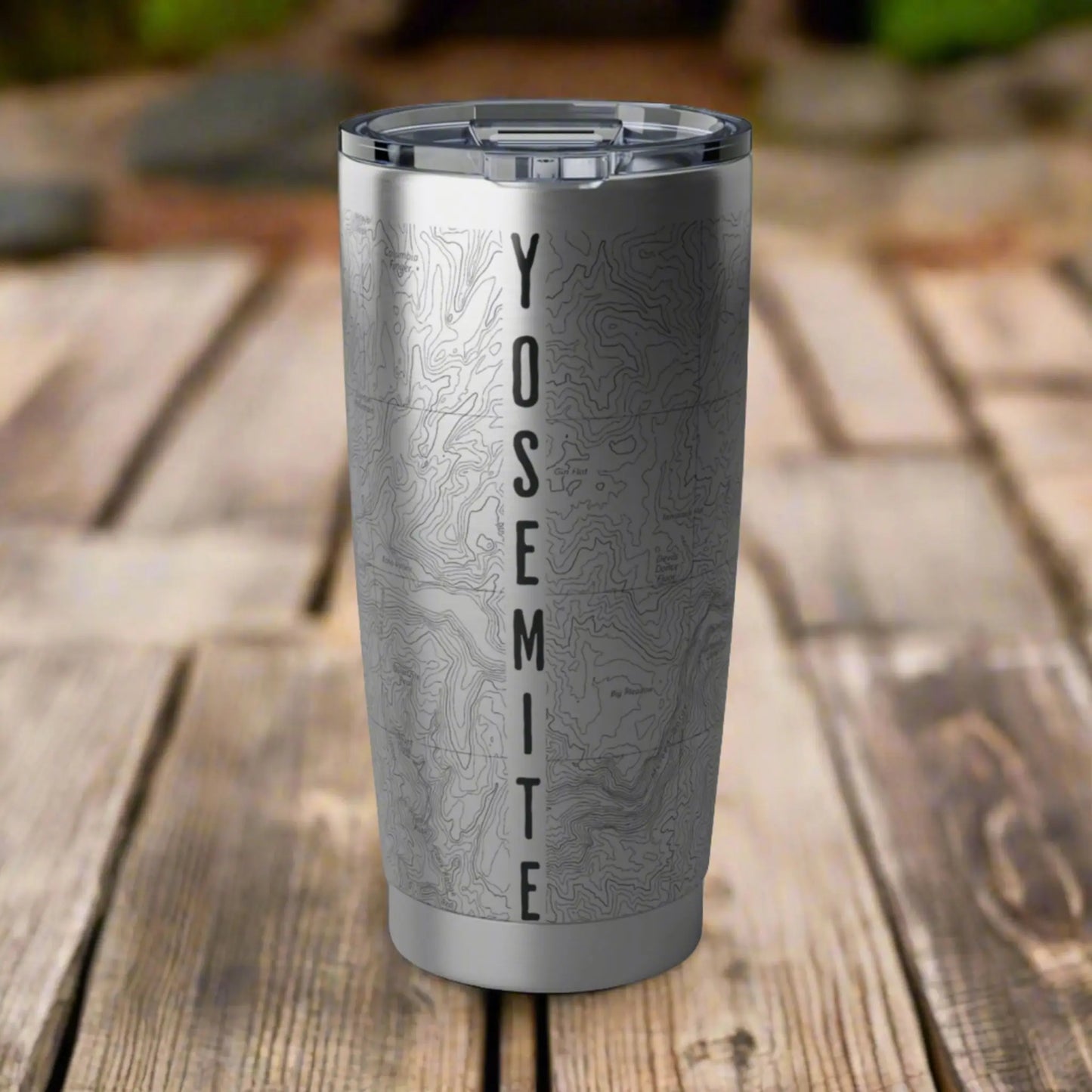 Yosemite National Park Topographic Tumbler 20oz Double Walled Sealed Spill Resistant Lid - Park Service Apparel