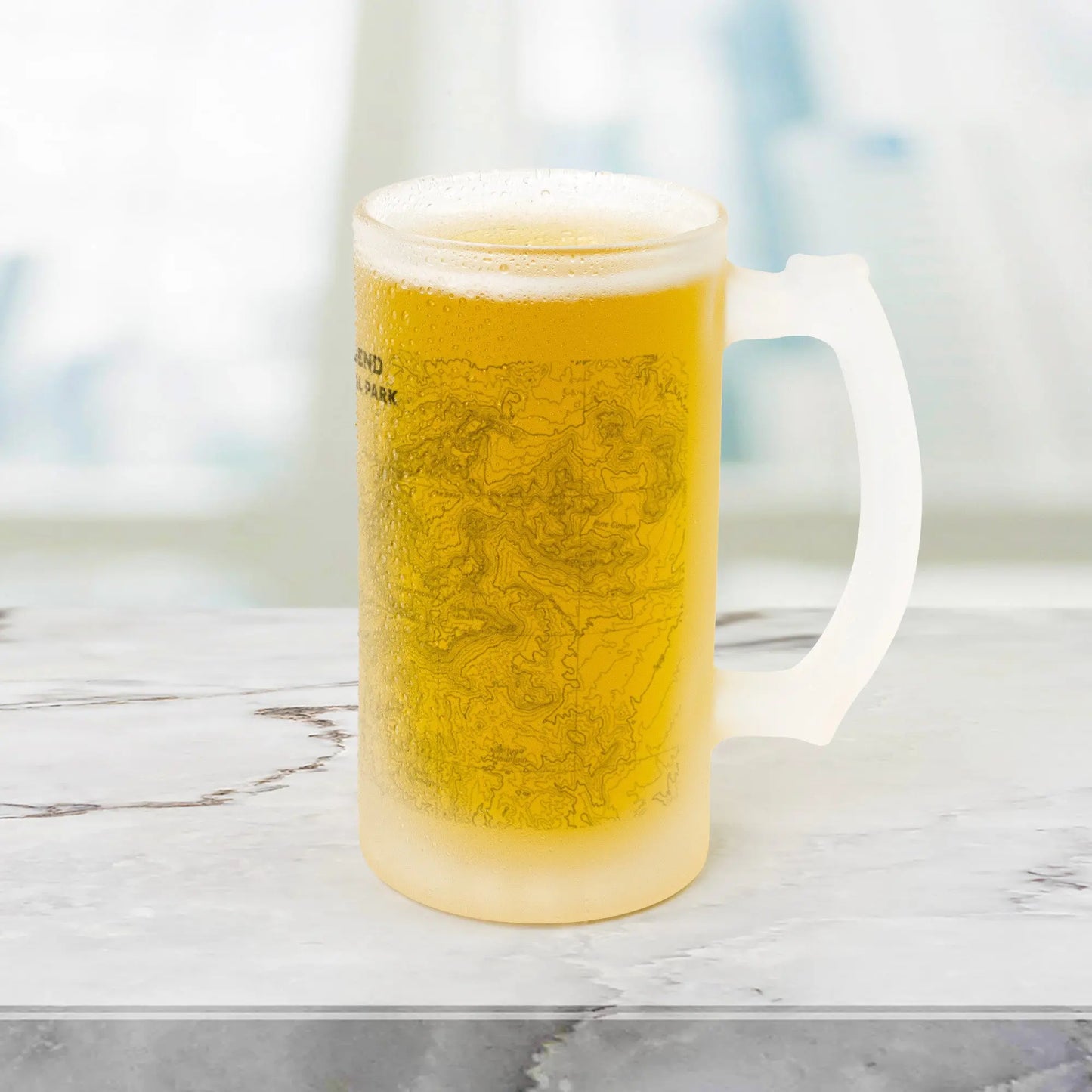 Big Bend National Park Topographic Frosted Pint Mug - Park Service Apparel