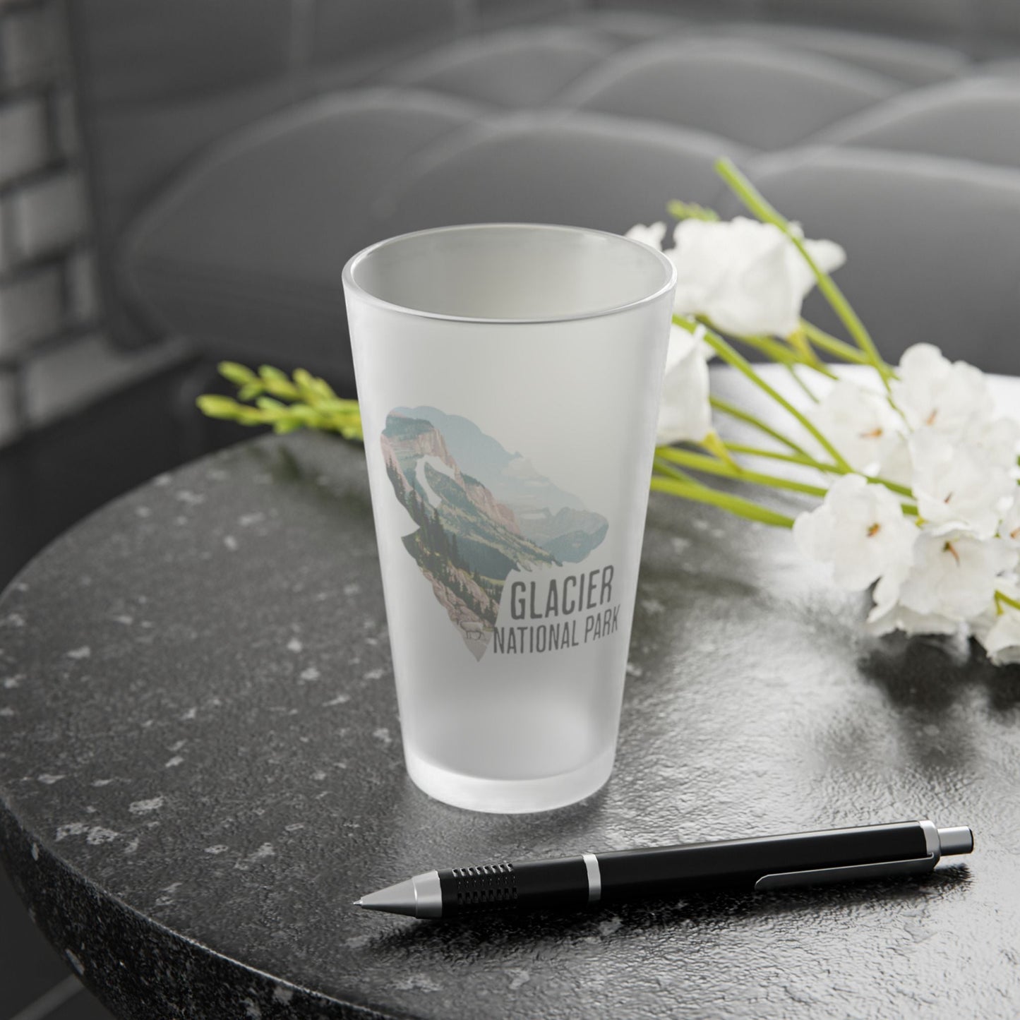 Glacier National Park Big Horned Sheep Frosted Pint teelaunch